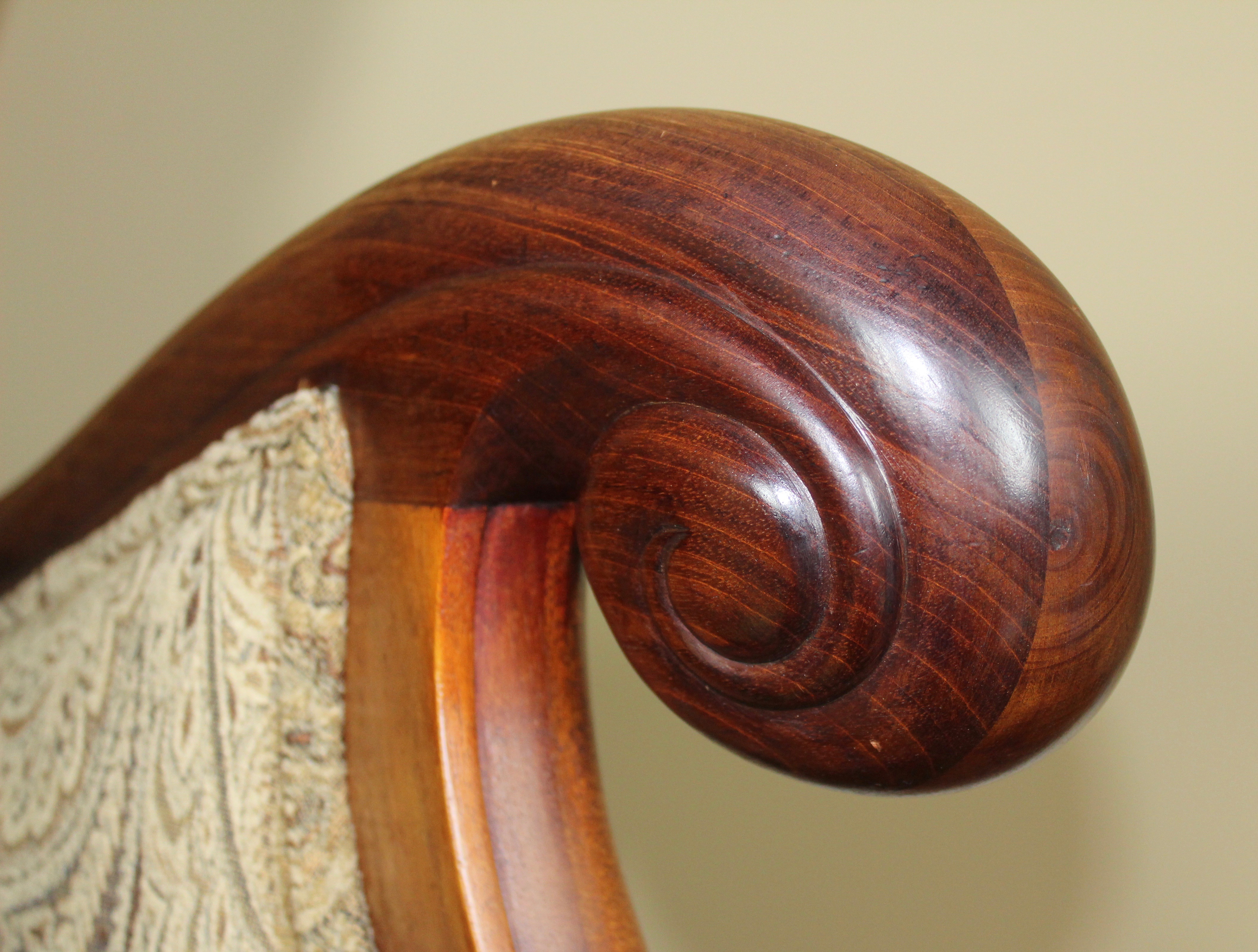 Upholstered Wingback Chair With Ottoman