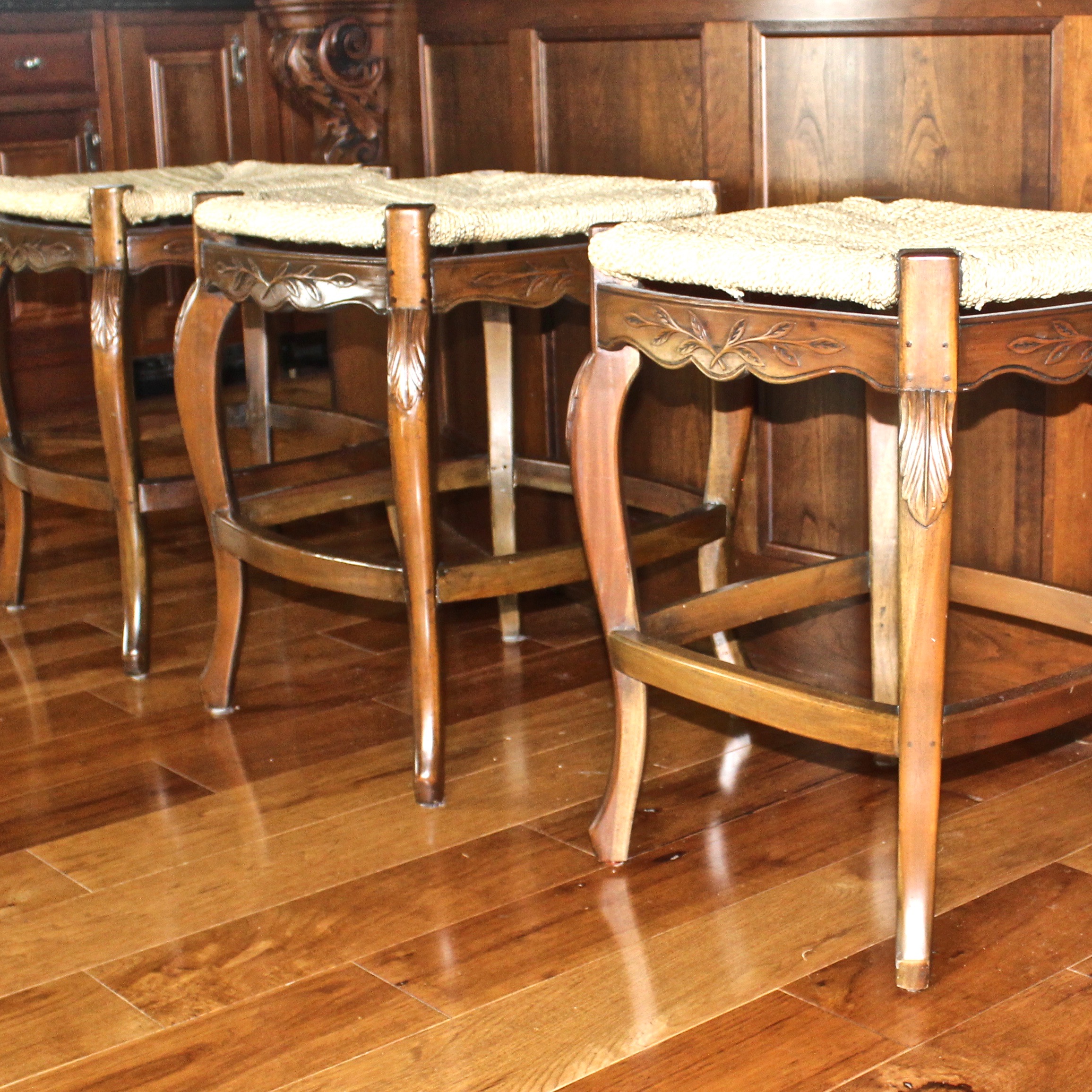 French Provincial-Style Counter-Height Stools by Marie Albert French Country