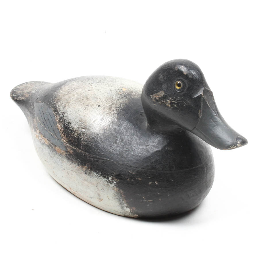 Vintage J.A. Fisher Signed Duck Decoy