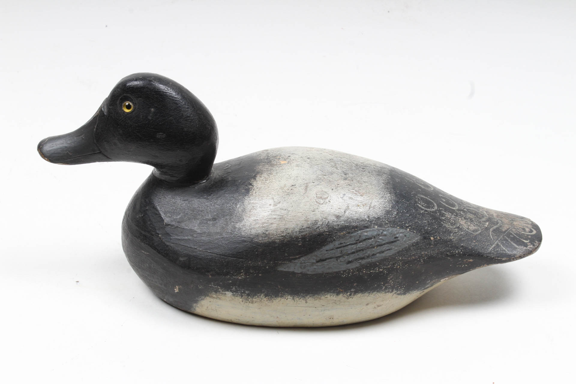Vintage J.A. Fisher Signed Duck Decoy
