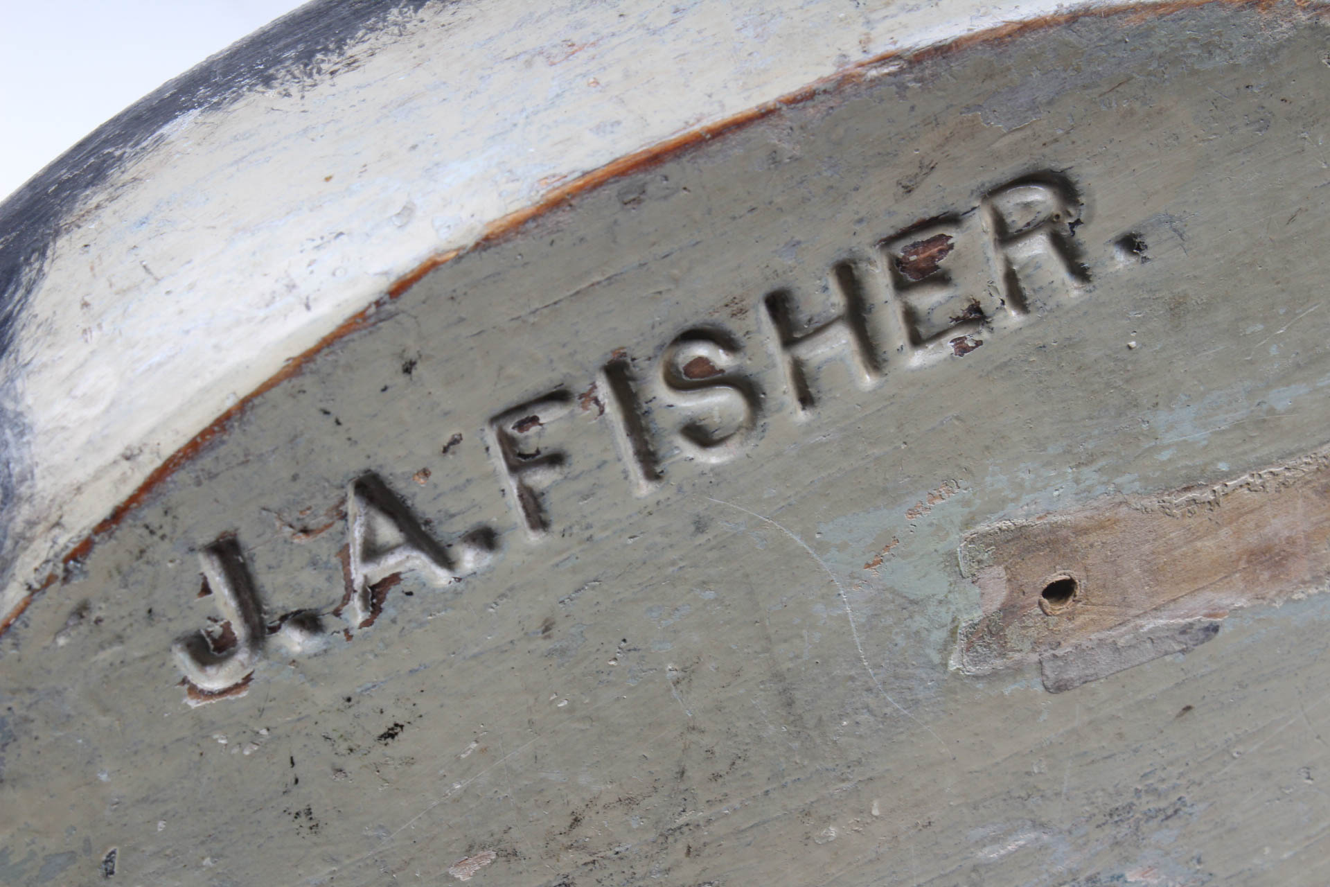 Vintage J.A. Fisher Signed Duck Decoy