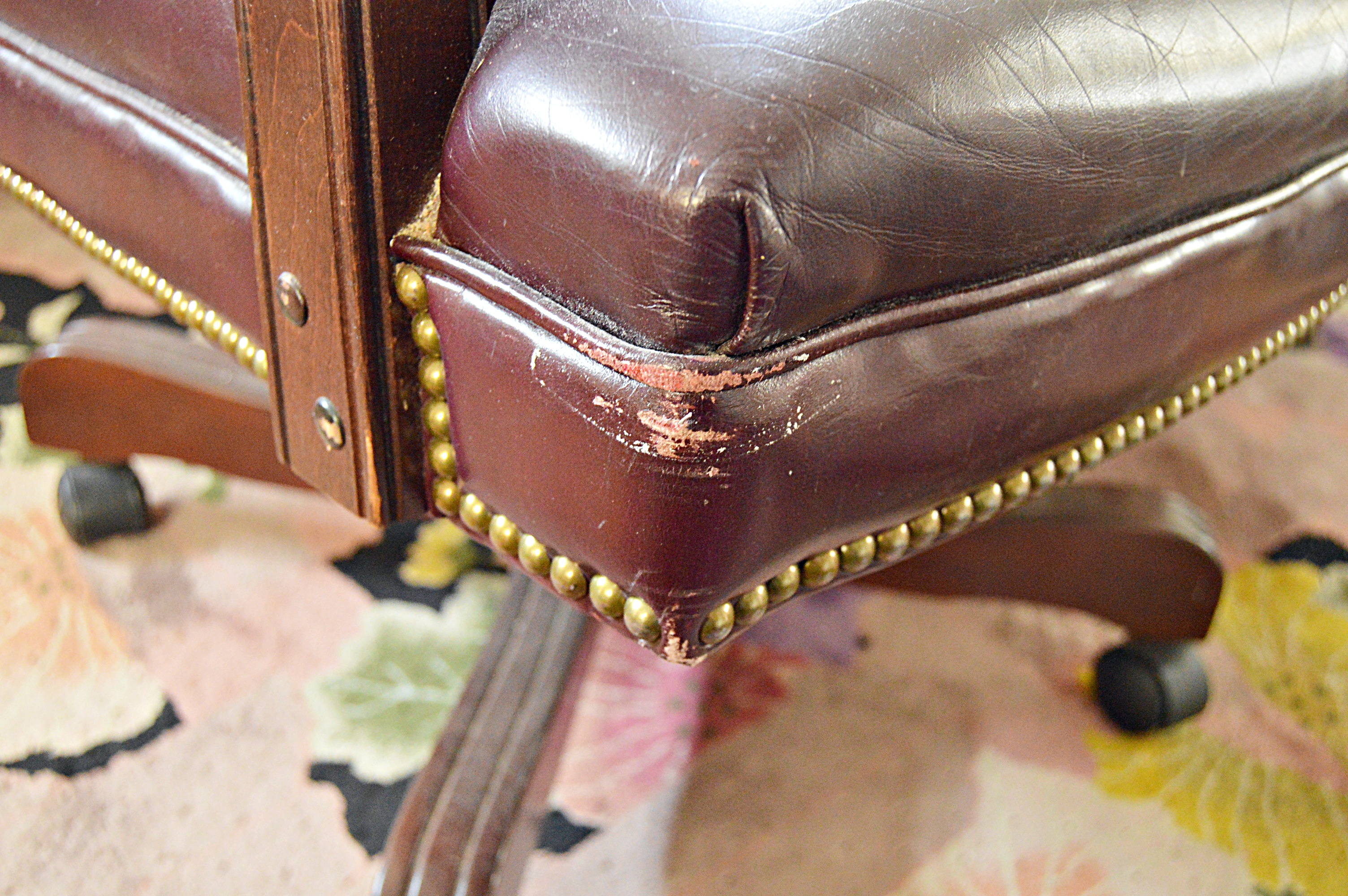 Vintage Leather Office Desk Chair