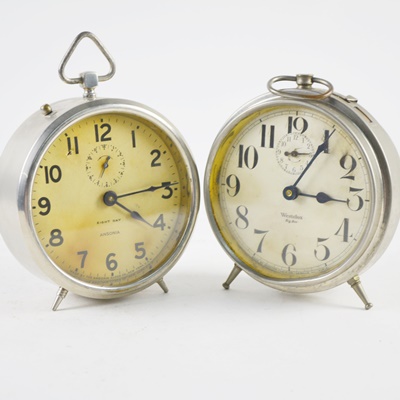 Vintage Westclox "Big Ben" and Ansonia Alarm Clocks
