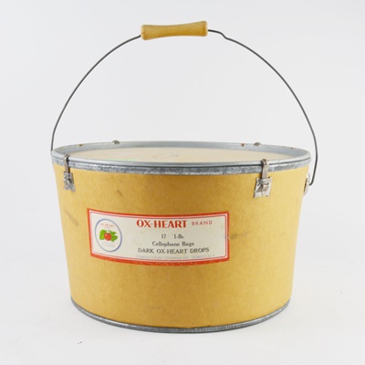 Ox-Heart Brand Drops Candy Container