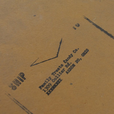 Ox-Heart Brand Drops Candy Container