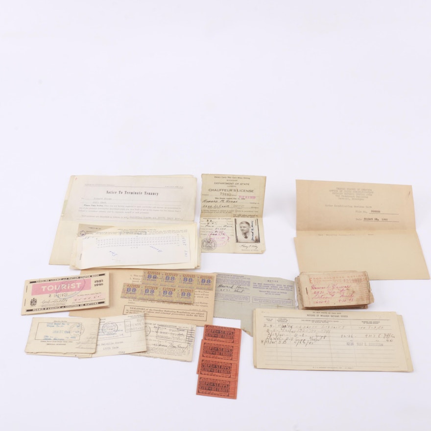 World War II Era Paper and Ephemera Assortment