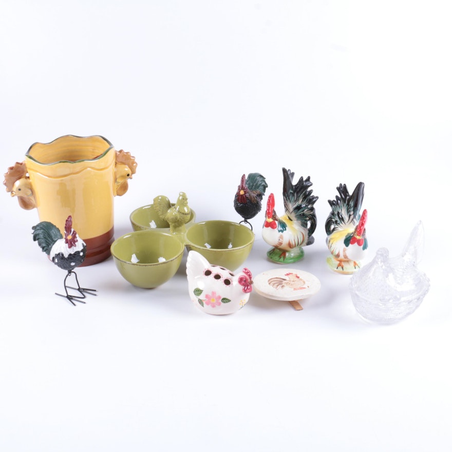 Decorative Rooster Figurines