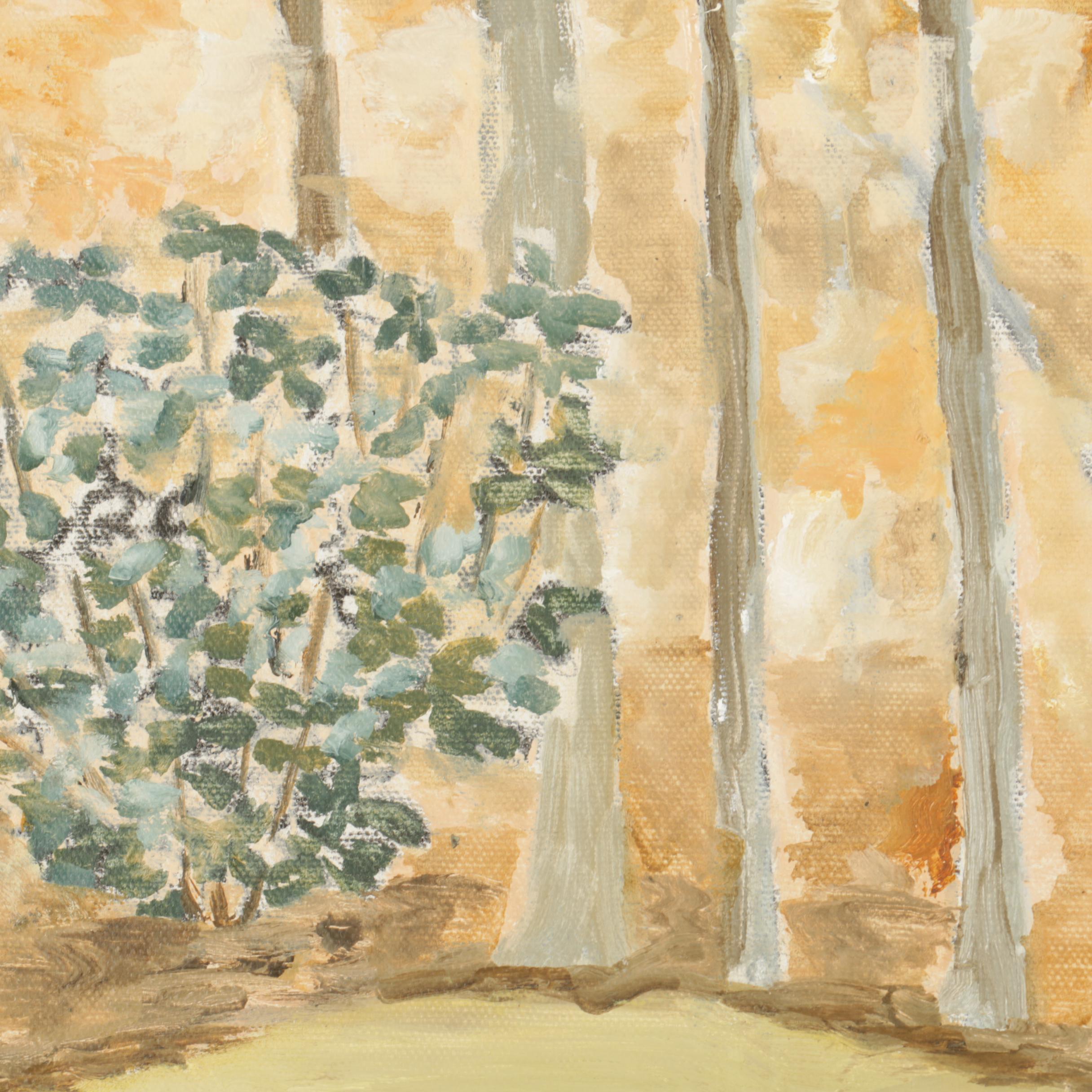 R. Davis Oil Painting on Canvas "Election Day 1981"