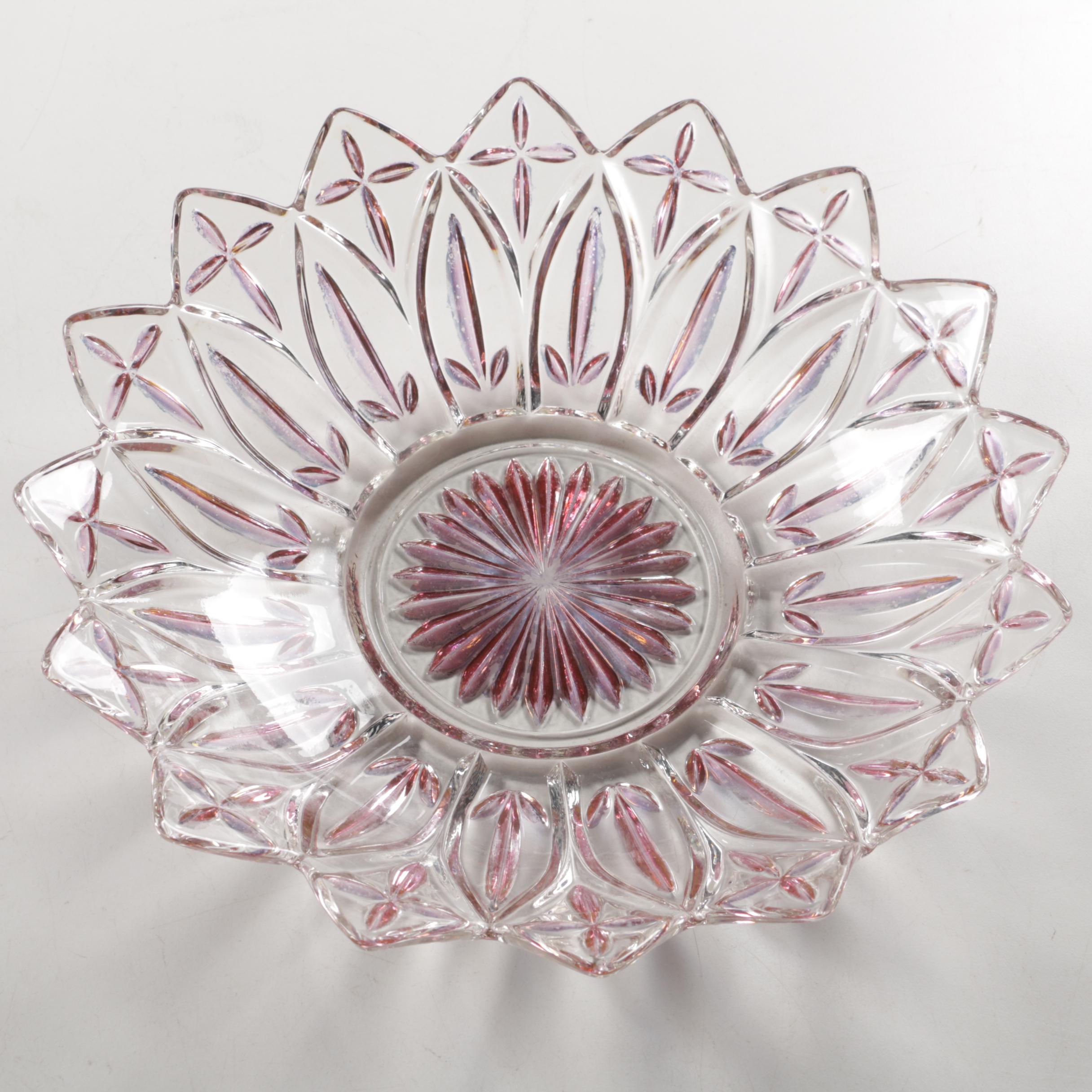 Vintage Colored Pressed Glass Bowls