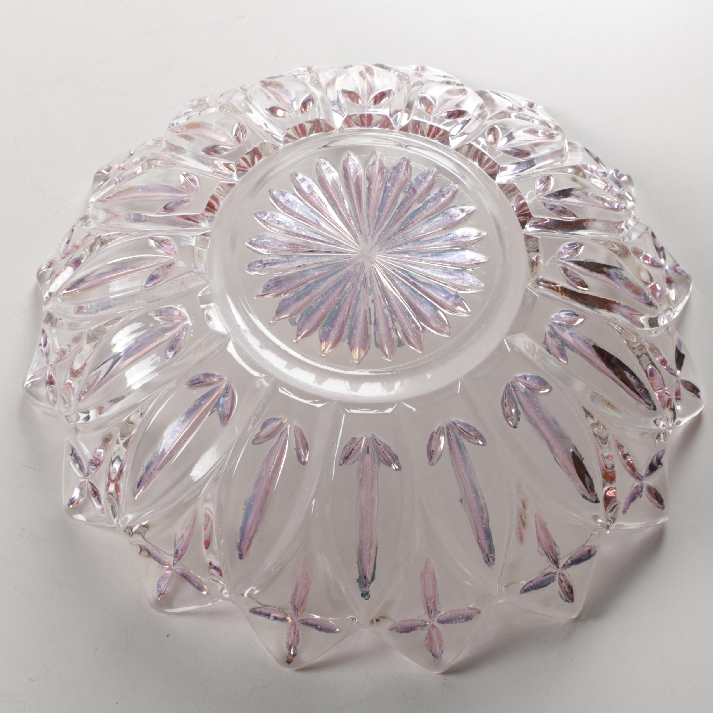 Vintage Colored Pressed Glass Bowls