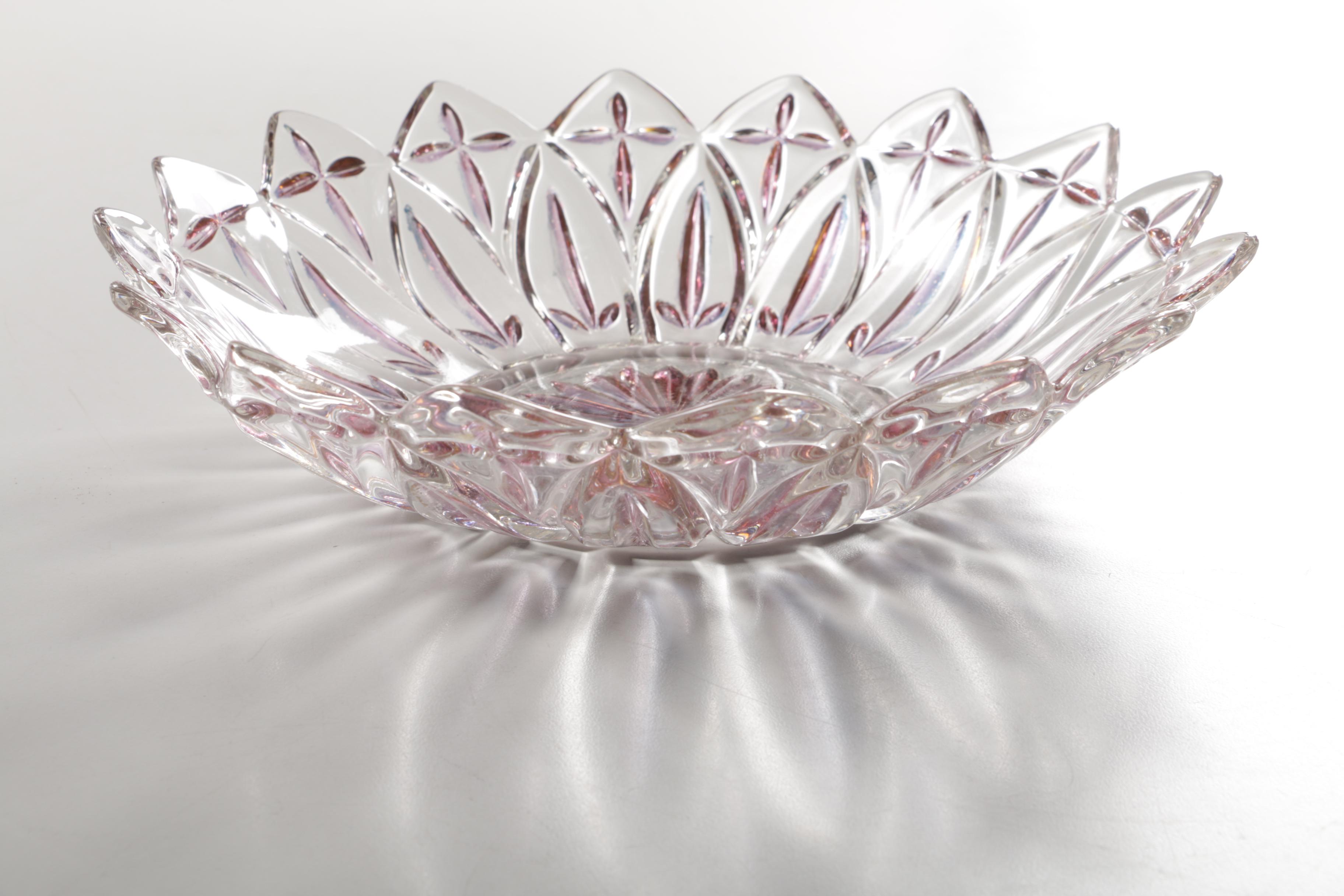 Vintage Colored Pressed Glass Bowls