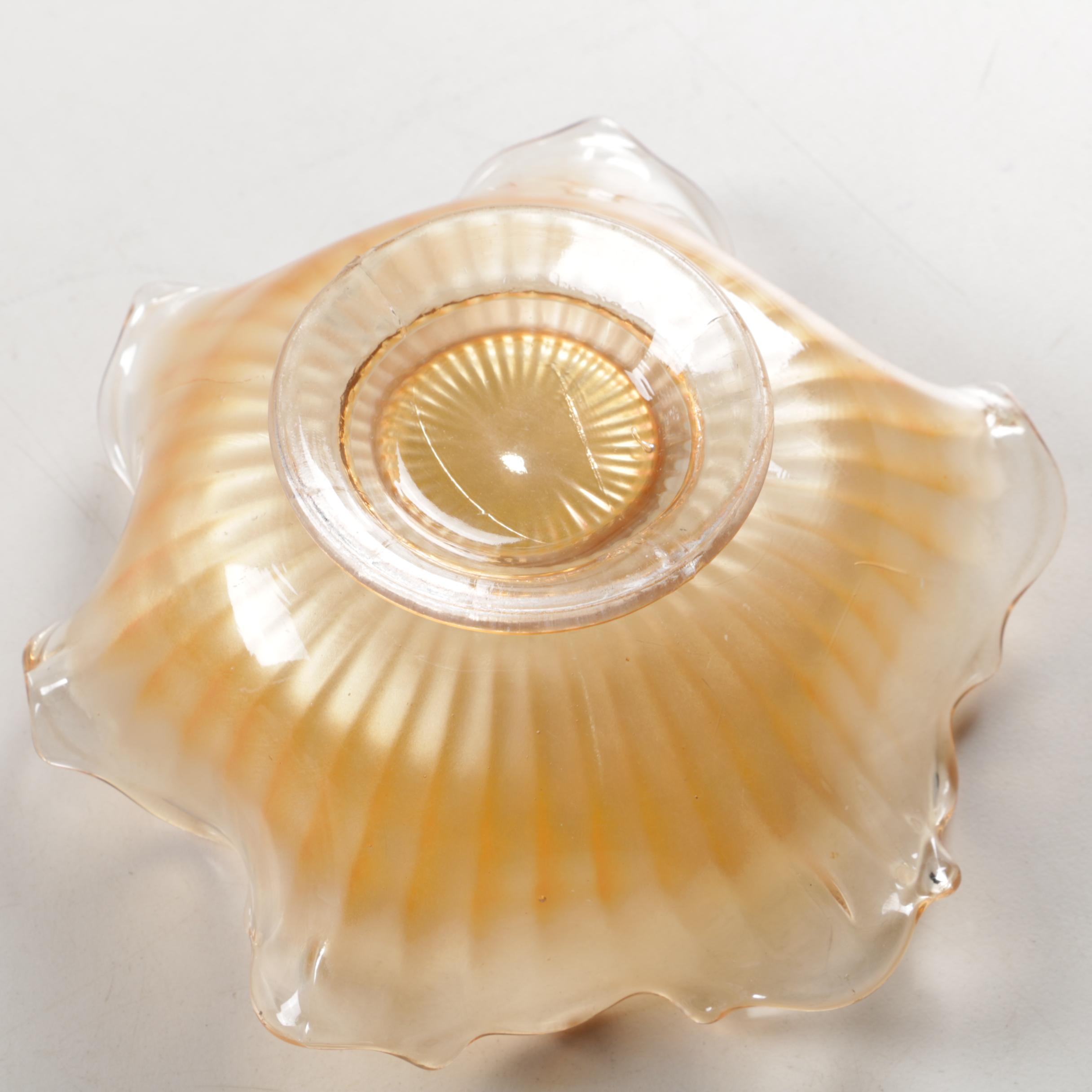 Vintage Colored Pressed Glass Bowls