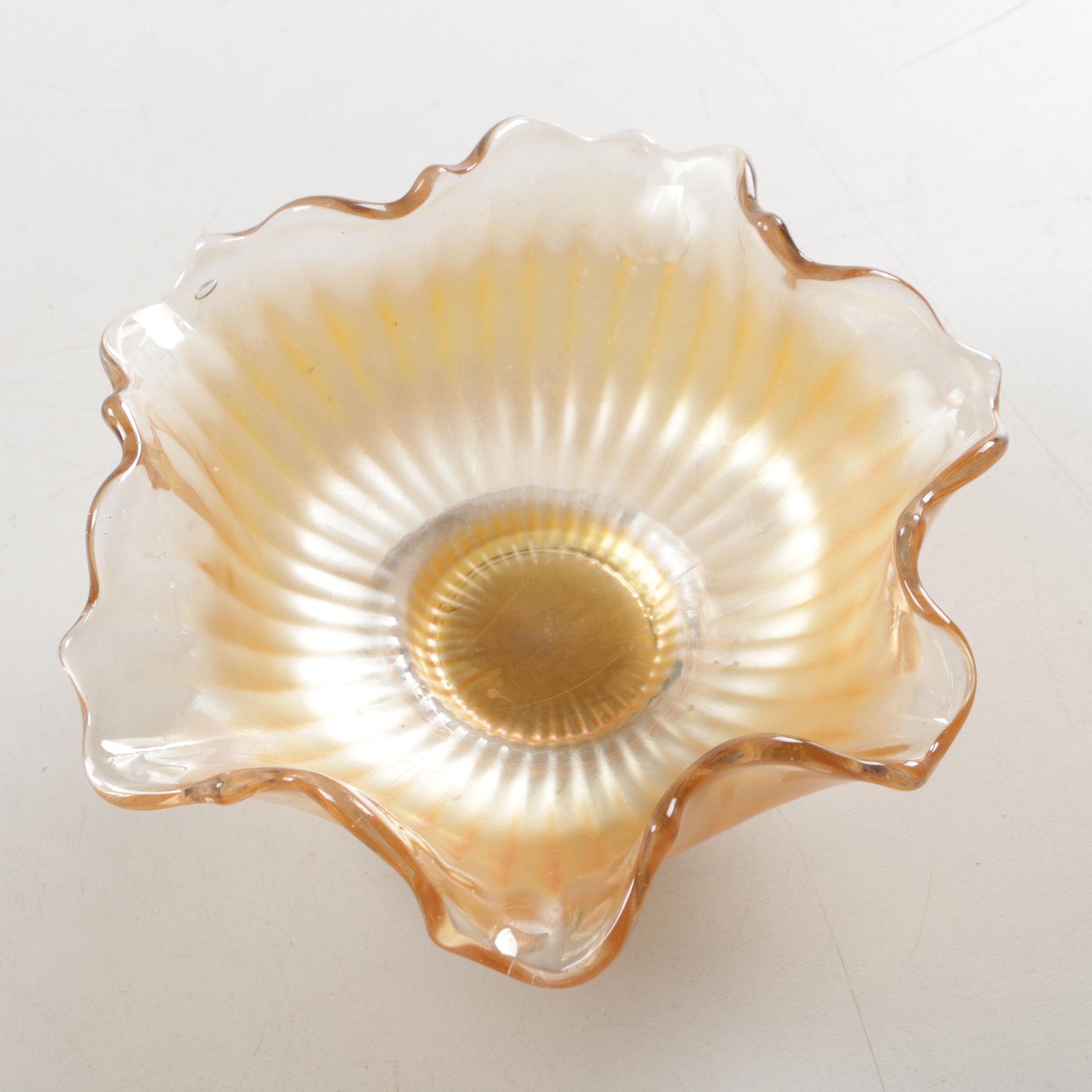 Vintage Colored Pressed Glass Bowls