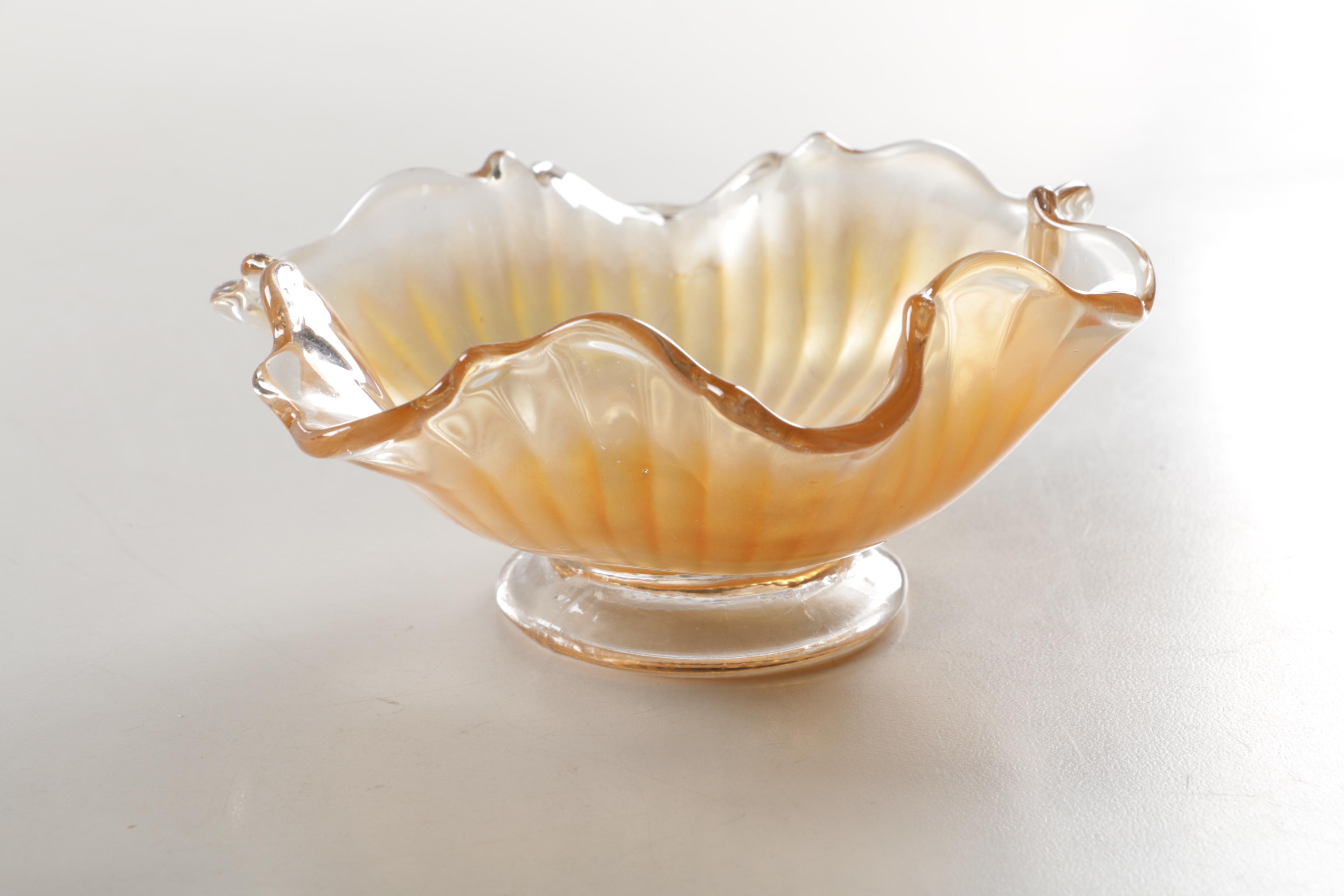 Vintage Colored Pressed Glass Bowls