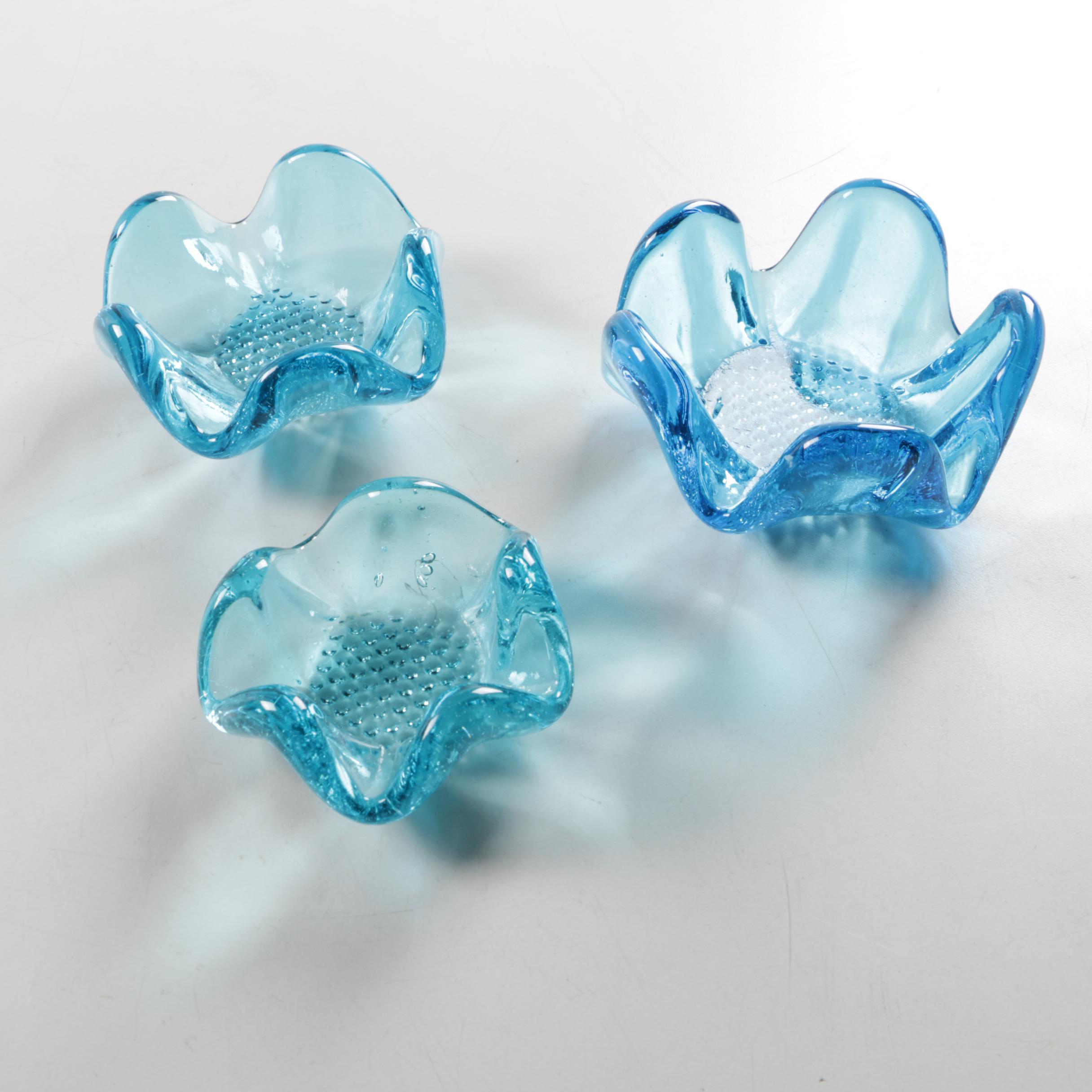 Vintage Colored Pressed Glass Bowls