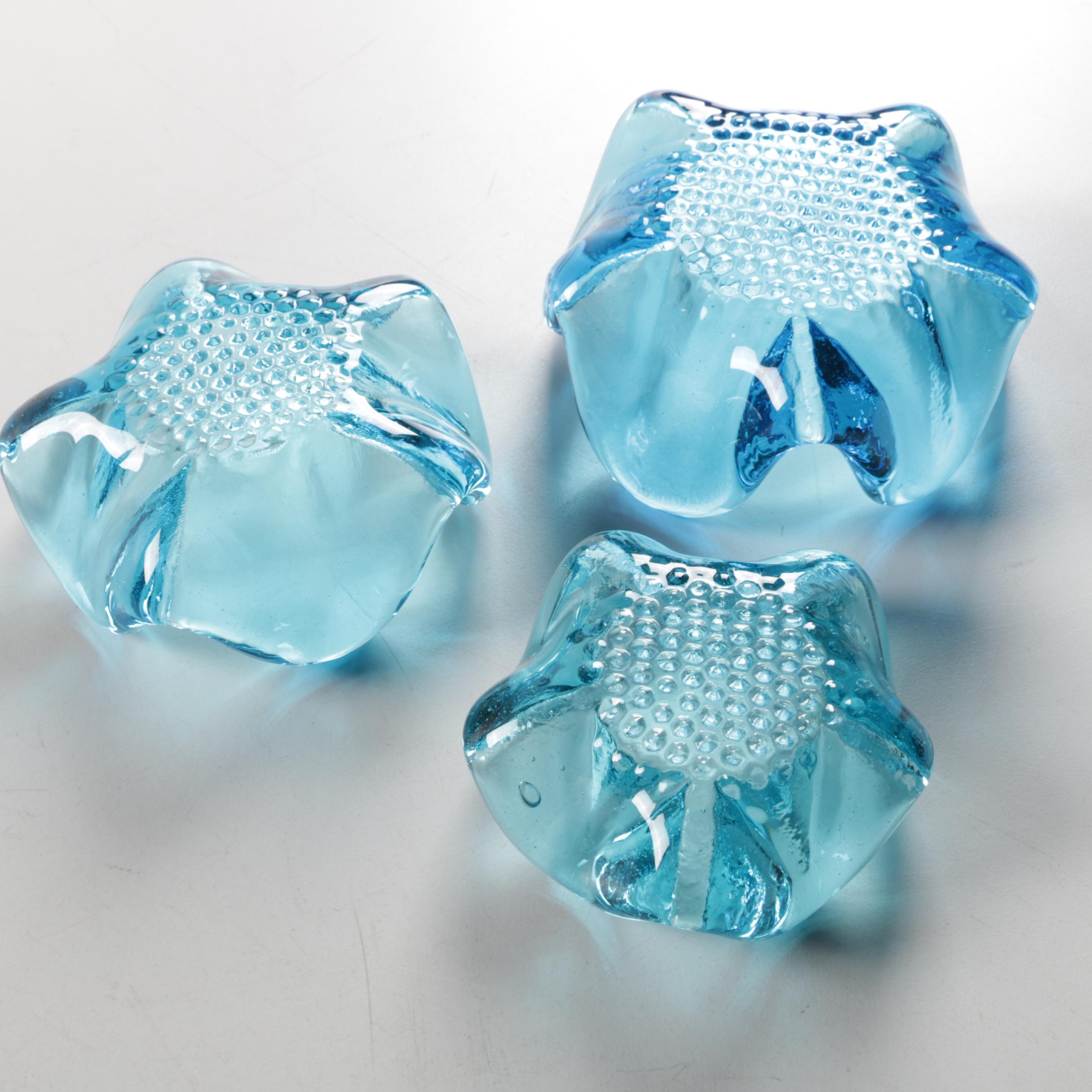 Vintage Colored Pressed Glass Bowls