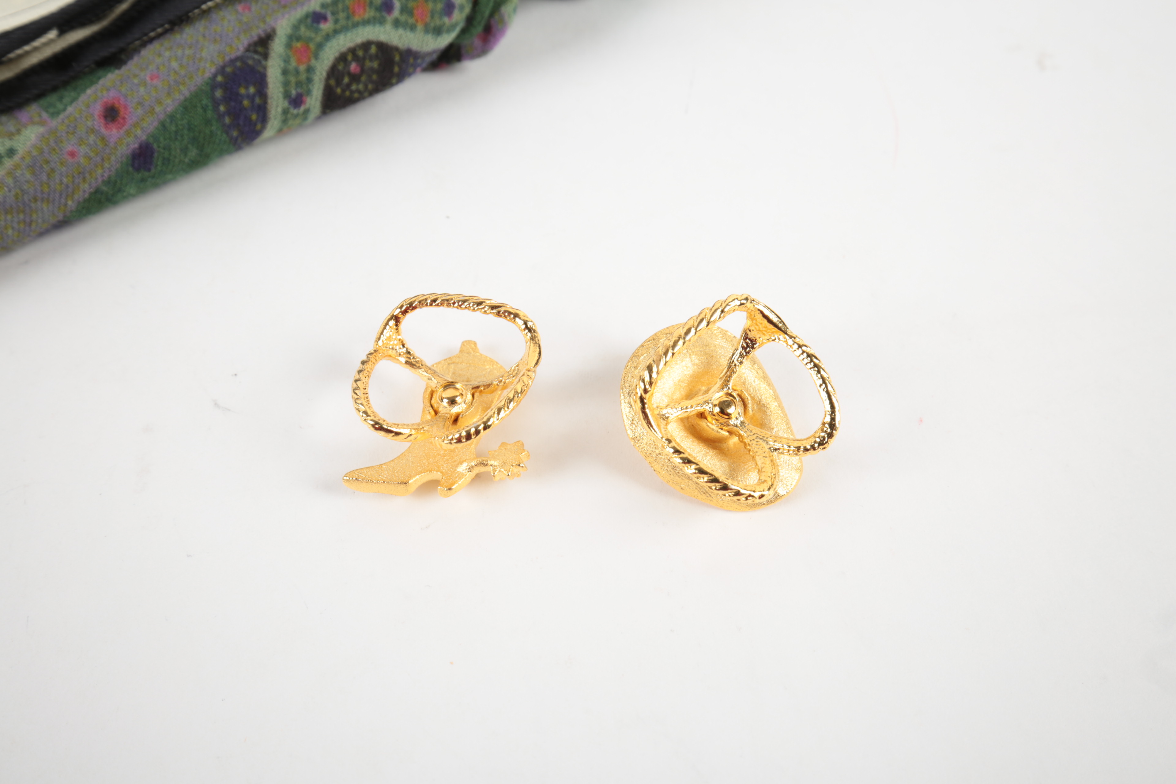 Scarves and Gold-Tone Slides Featuring Ralph Lauren