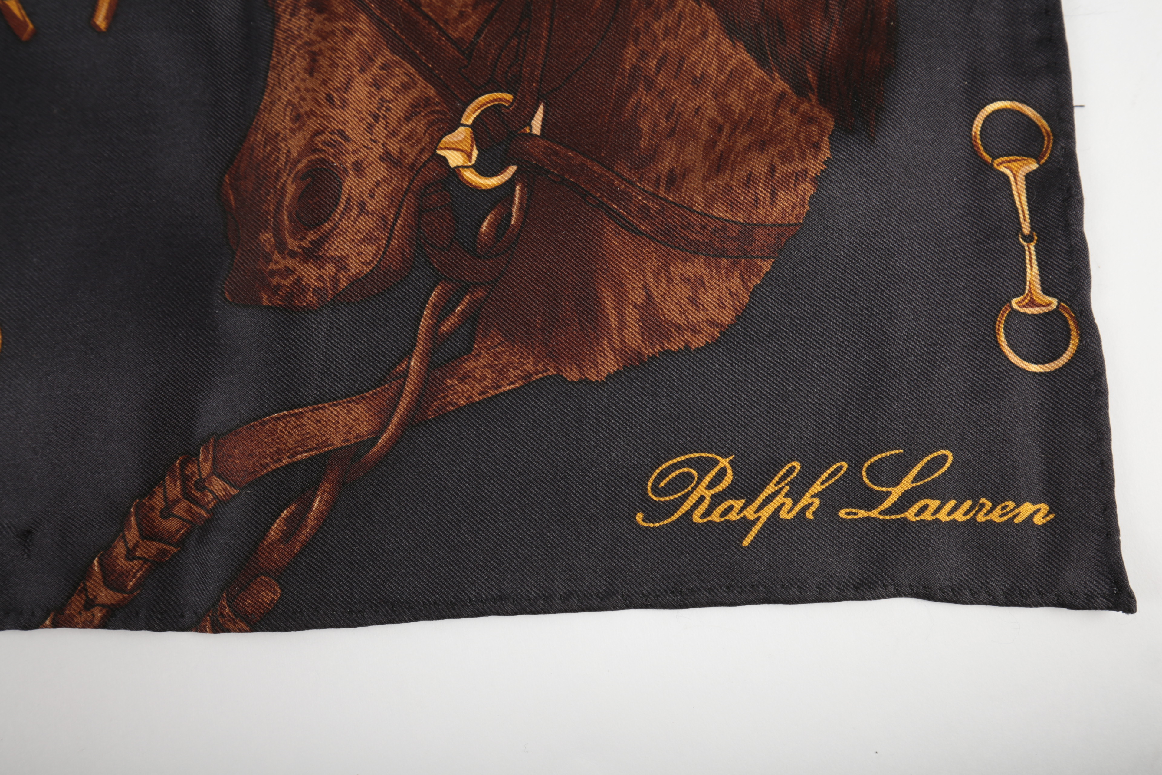 Scarves and Gold-Tone Slides Featuring Ralph Lauren