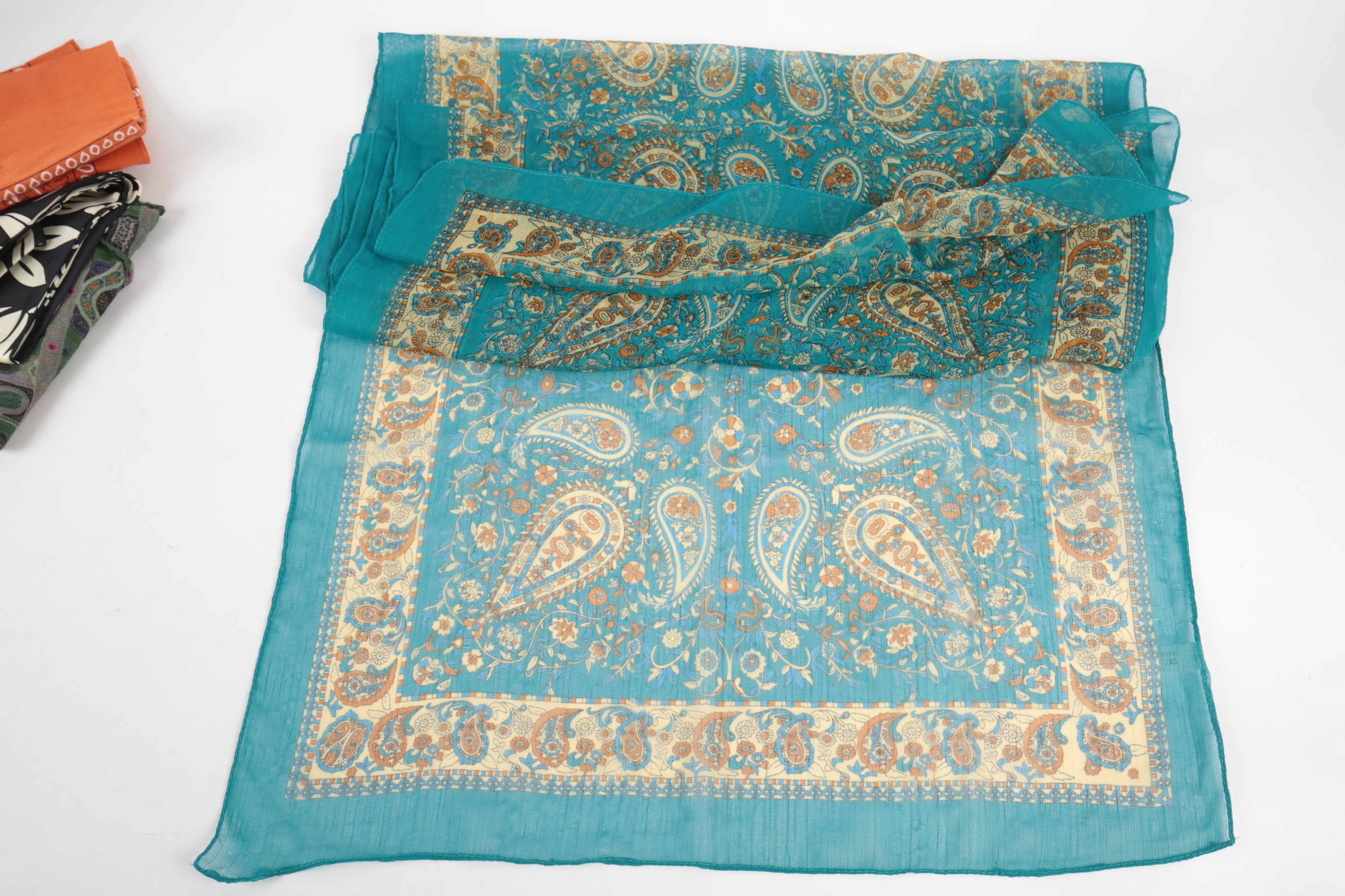 Scarves and Gold-Tone Slides Featuring Ralph Lauren