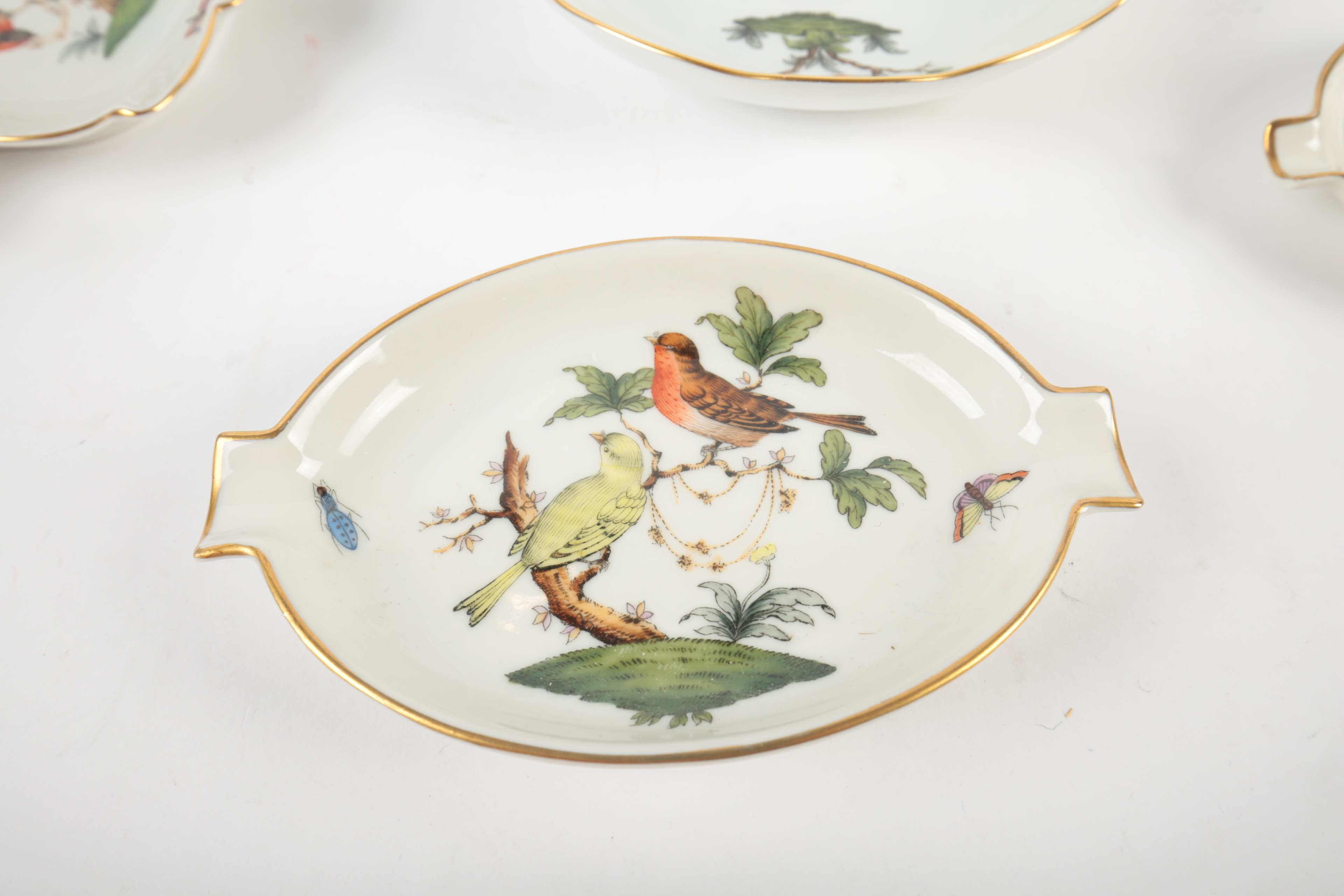 Herend "Rothschild Bird" Porcelain Dishes