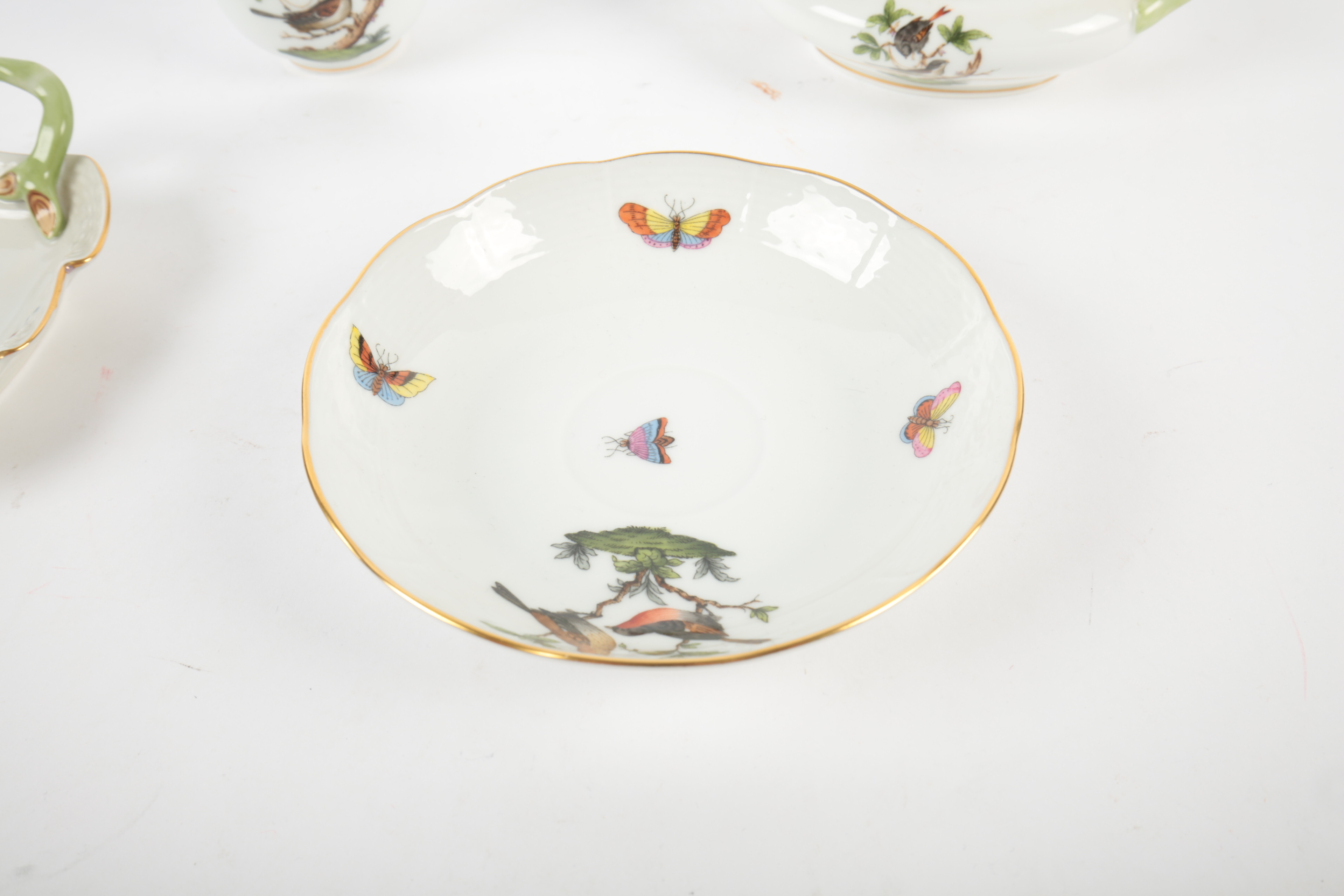 Herend "Rothschild Bird" Porcelain Dishes