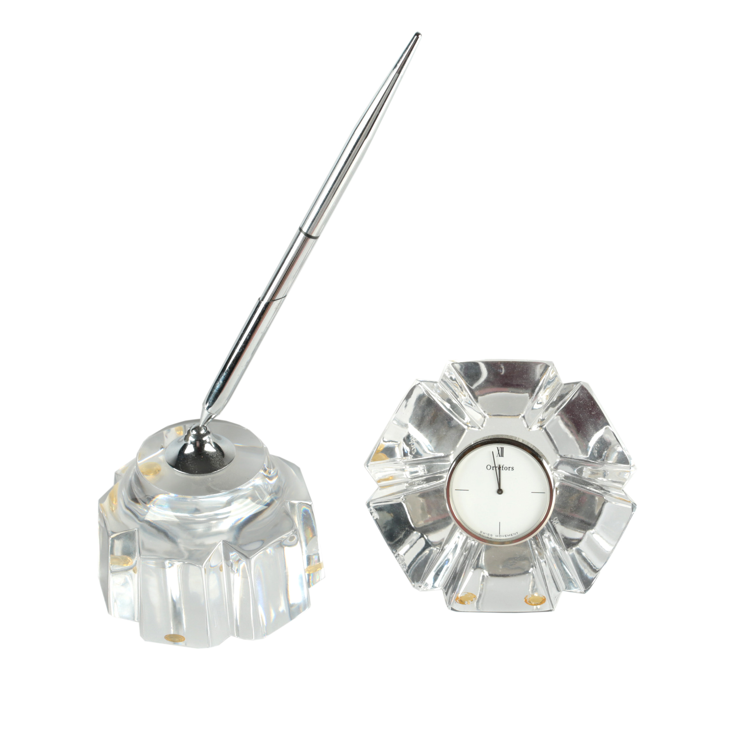 Orrefors Crystal Desk Accessories