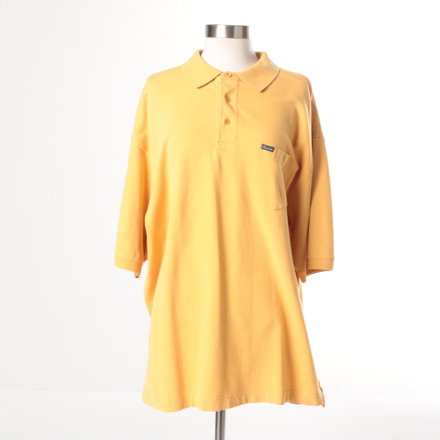 Men's Façonnable Yellow Pique Polo