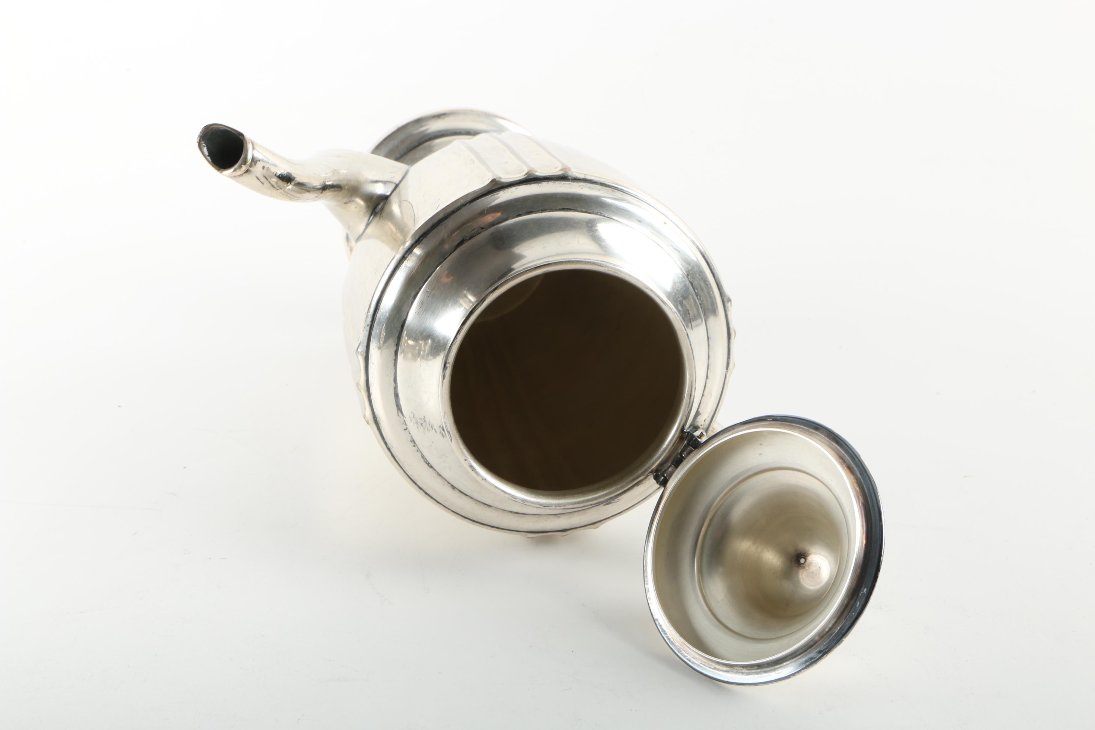 Crescent Silverware Mfg. Co. Silver Plate Coffee Service and Tray