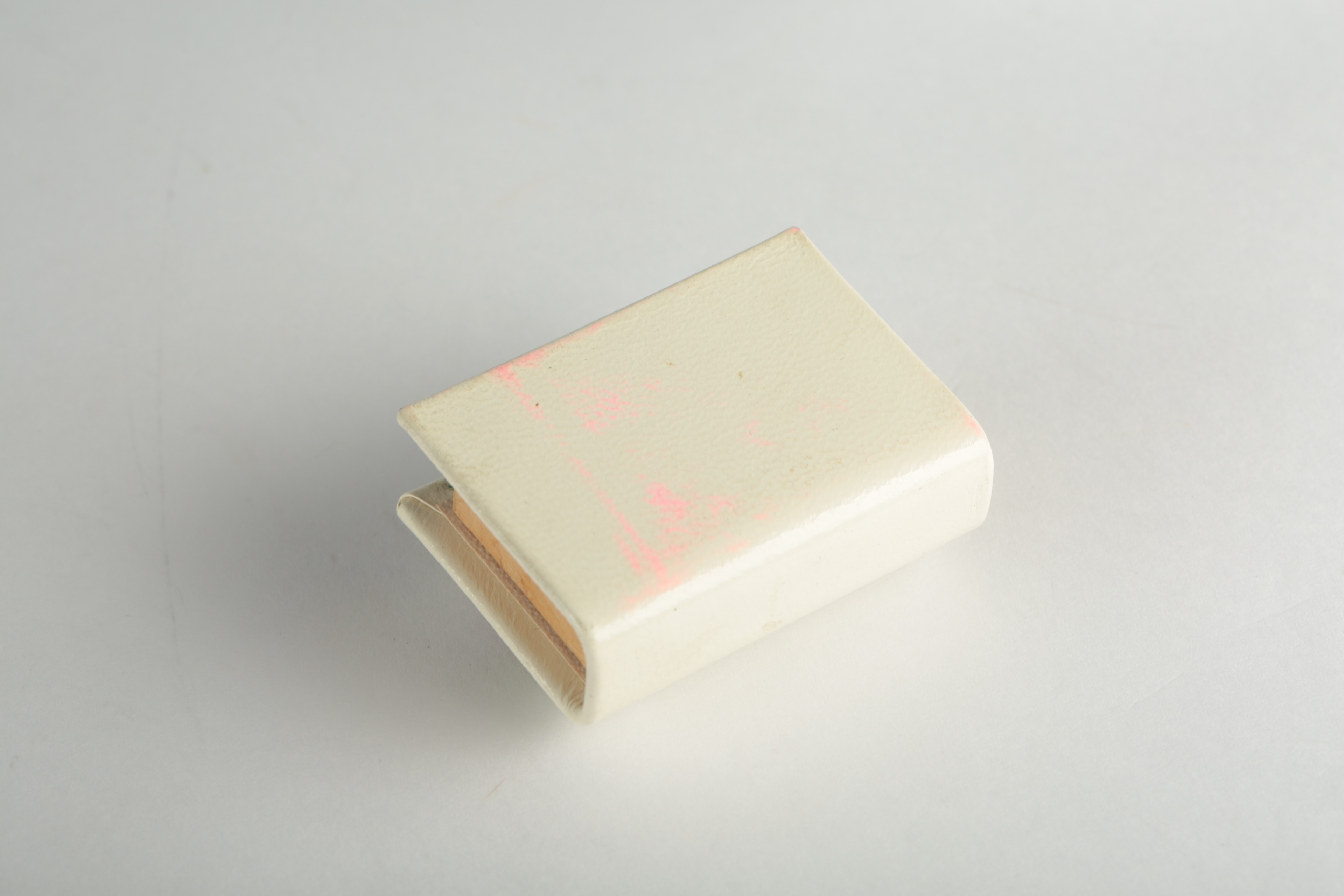 Hexagonal Glass Ash Receiver and Hand-Painted Ceramic Matchbox