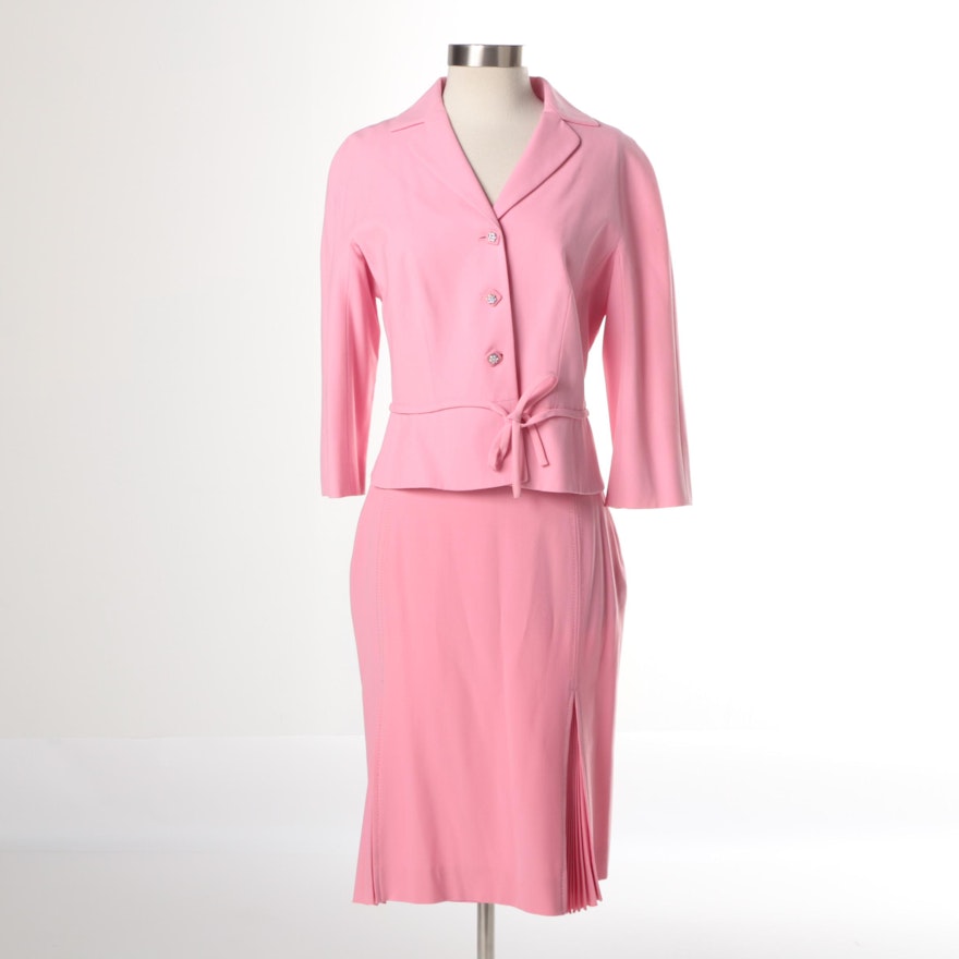 Moschino Cheap and Chic Pink Skirt Suit