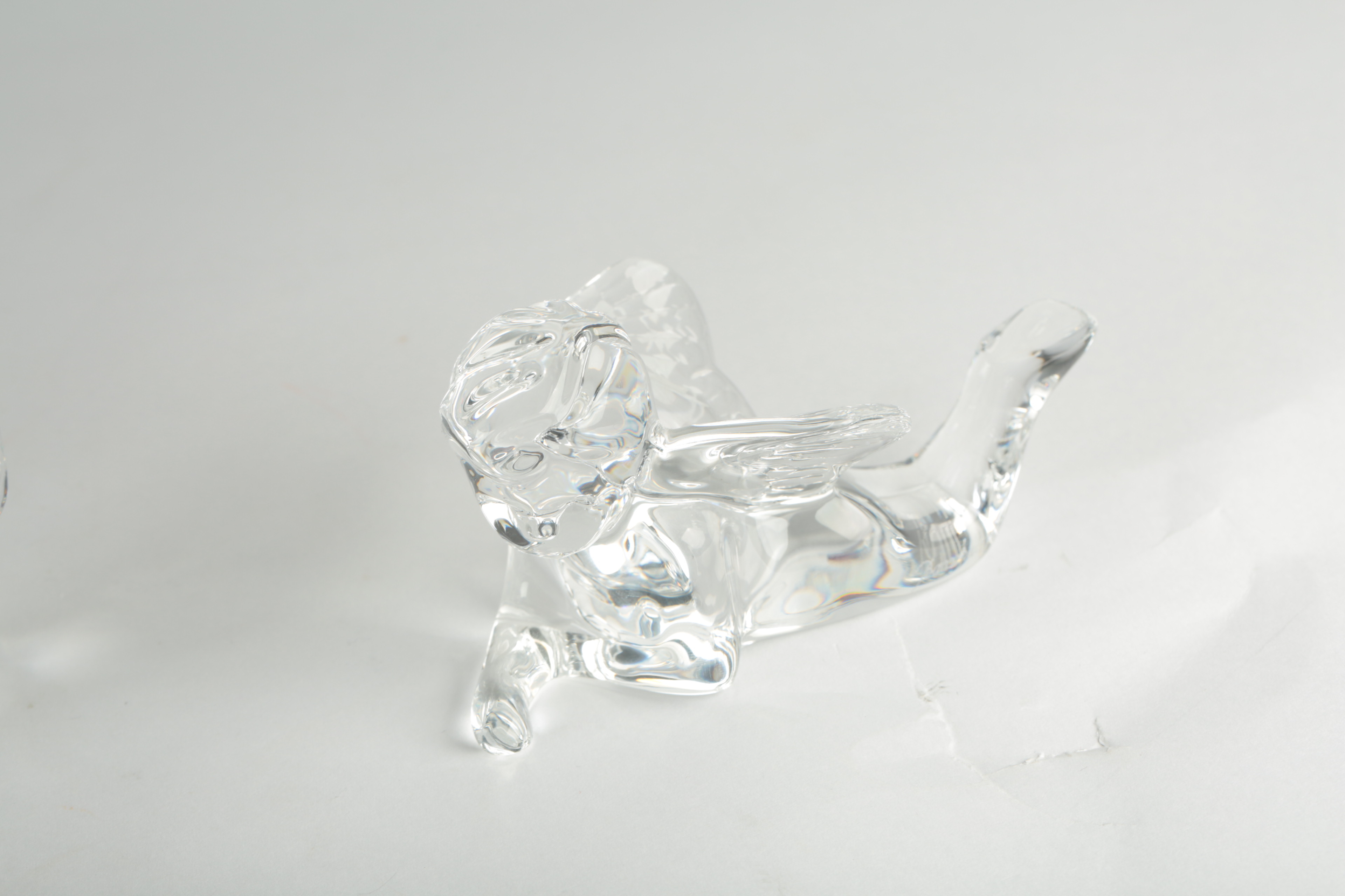 Baccarat Clear Crystal Cherub Figurines