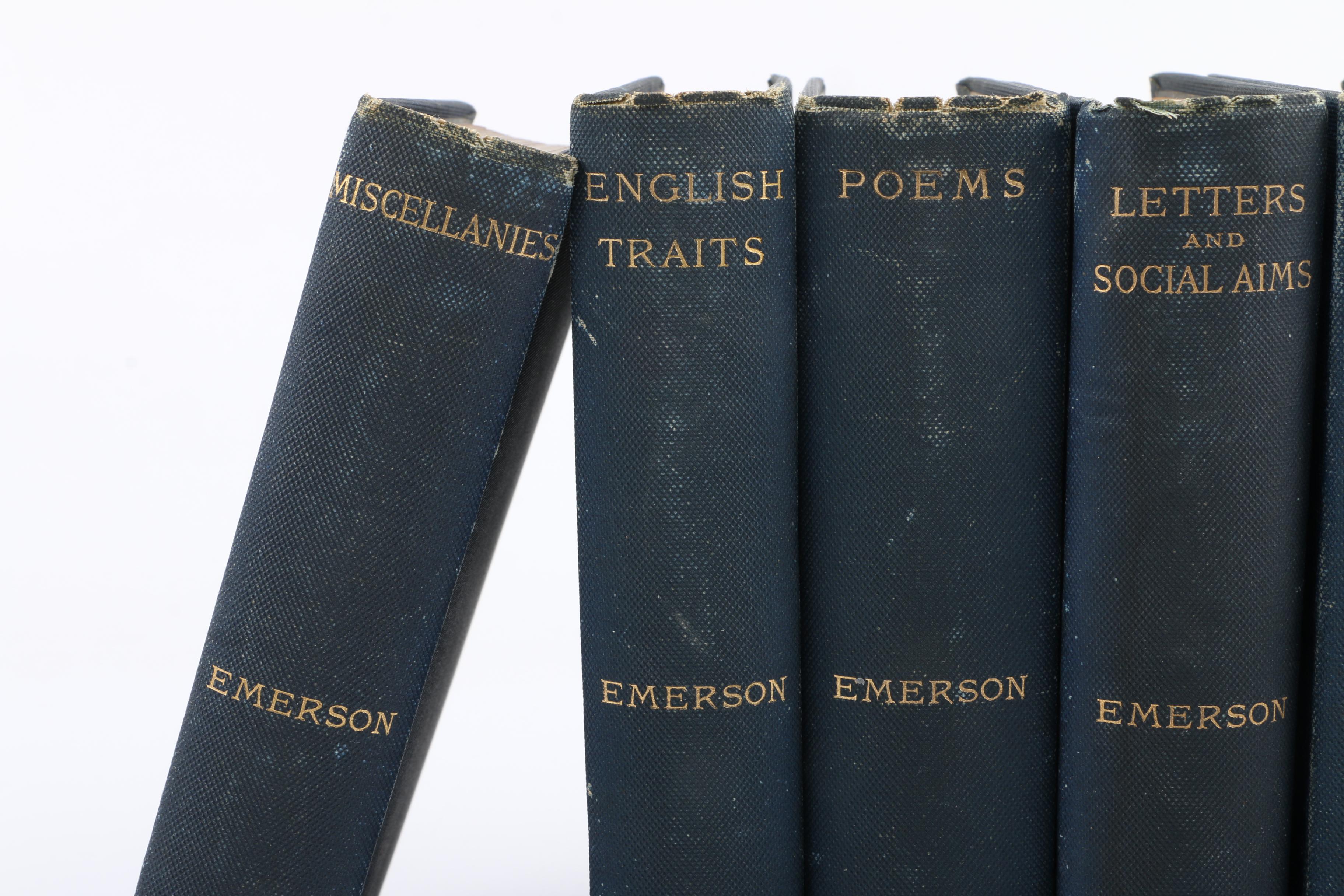 1870s Multi-Volume Set by Ralph Waldo Emerson