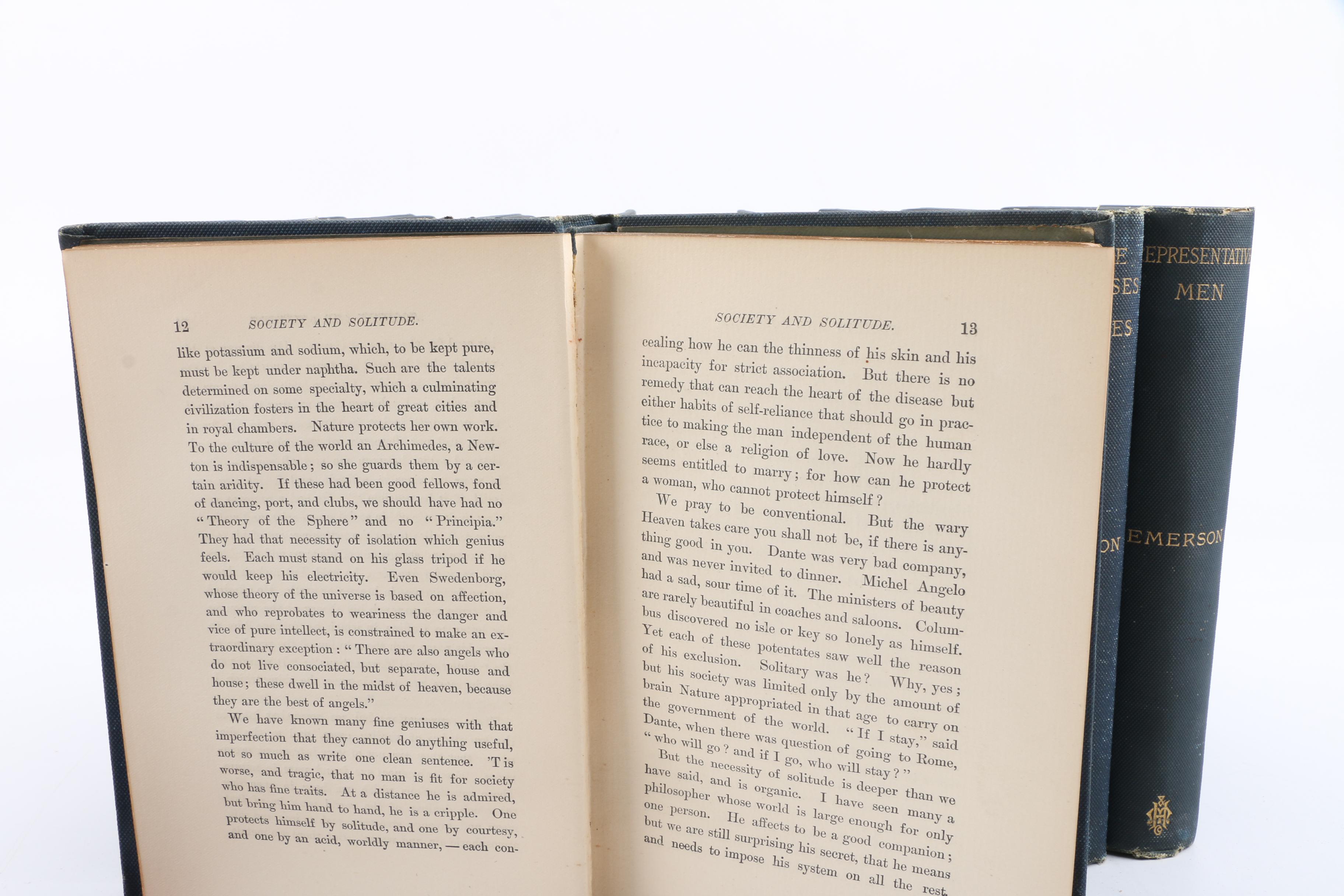 1870s Multi-Volume Set by Ralph Waldo Emerson