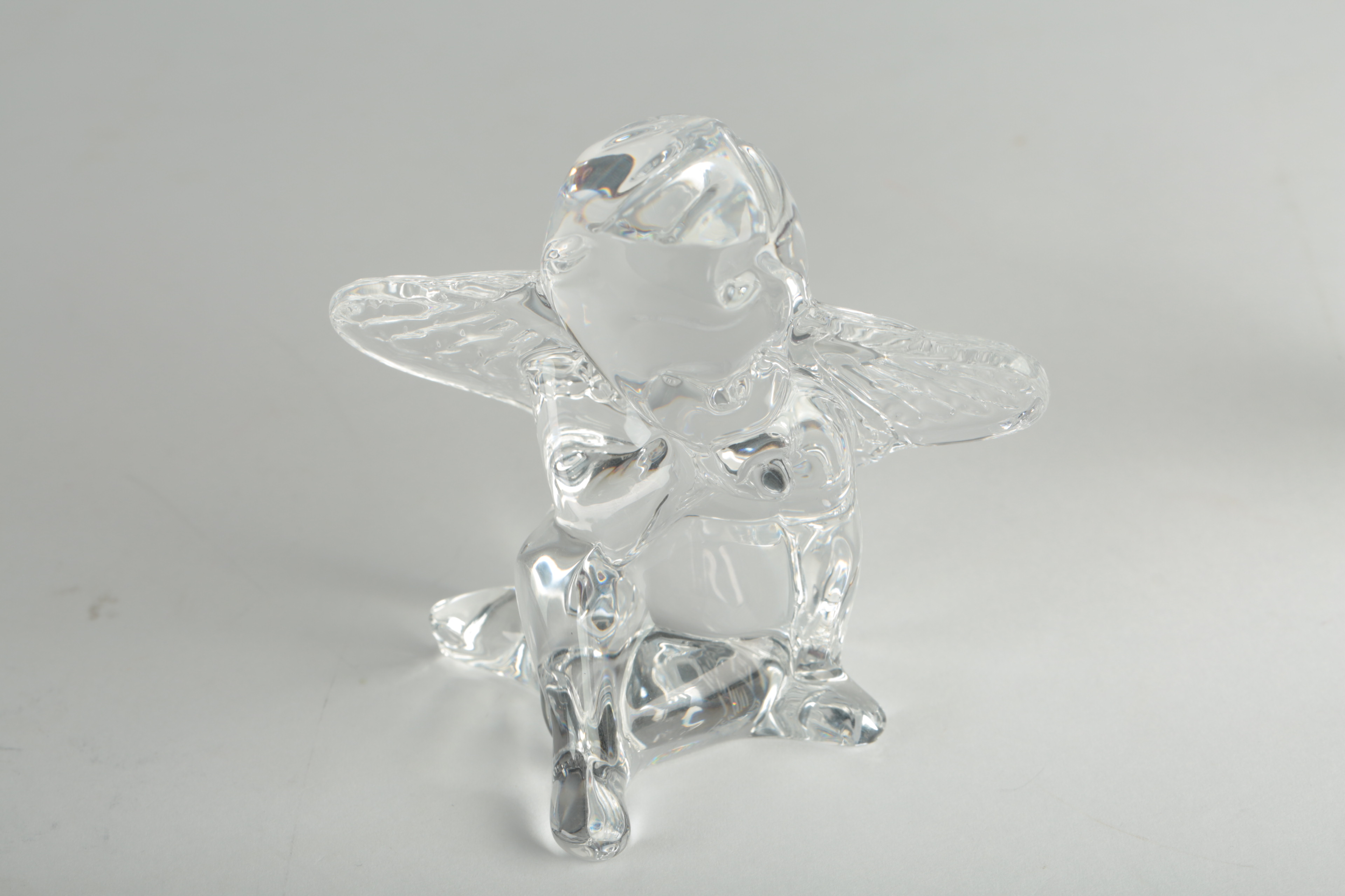 Baccarat Clear Crystal Cherub Figurines