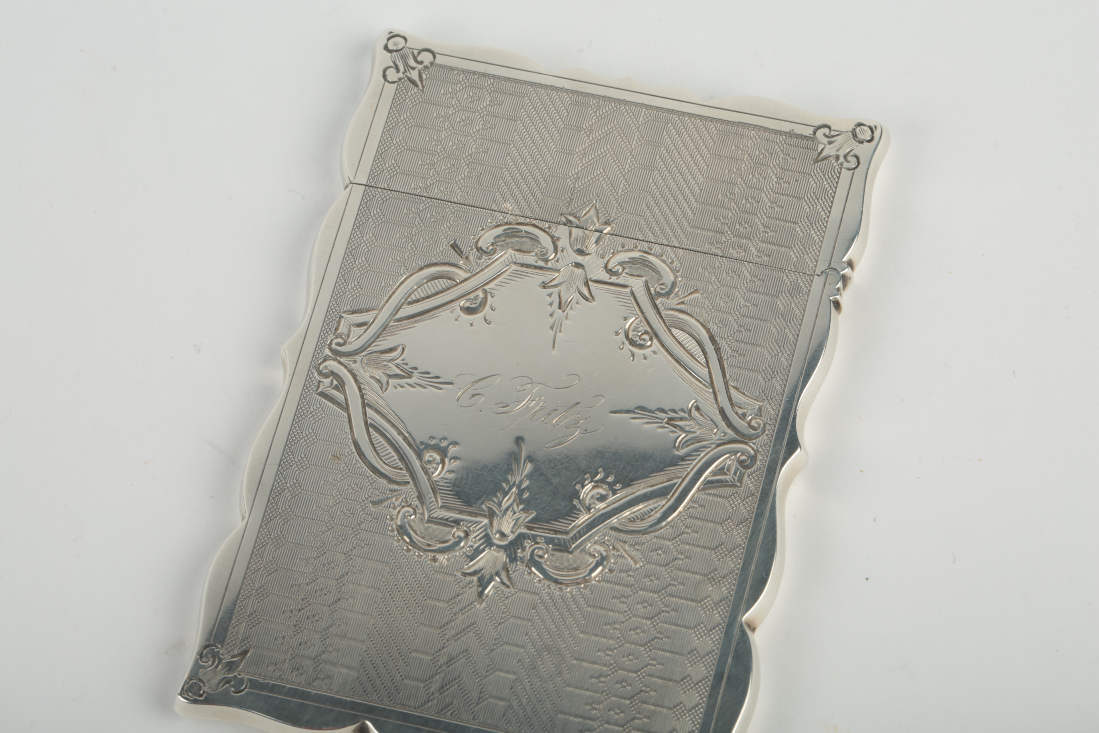 1906 Gorham Sterling Silver Card Holder and Silver Plate Card Holder