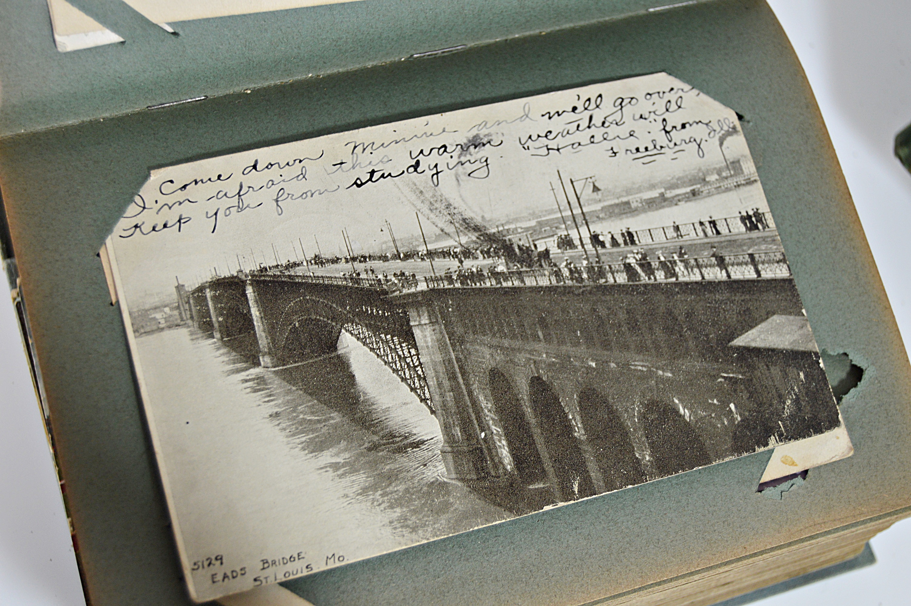 1906 Post Card Album and "Lovely Woman", Plus W.S. Heal Leather Postcards