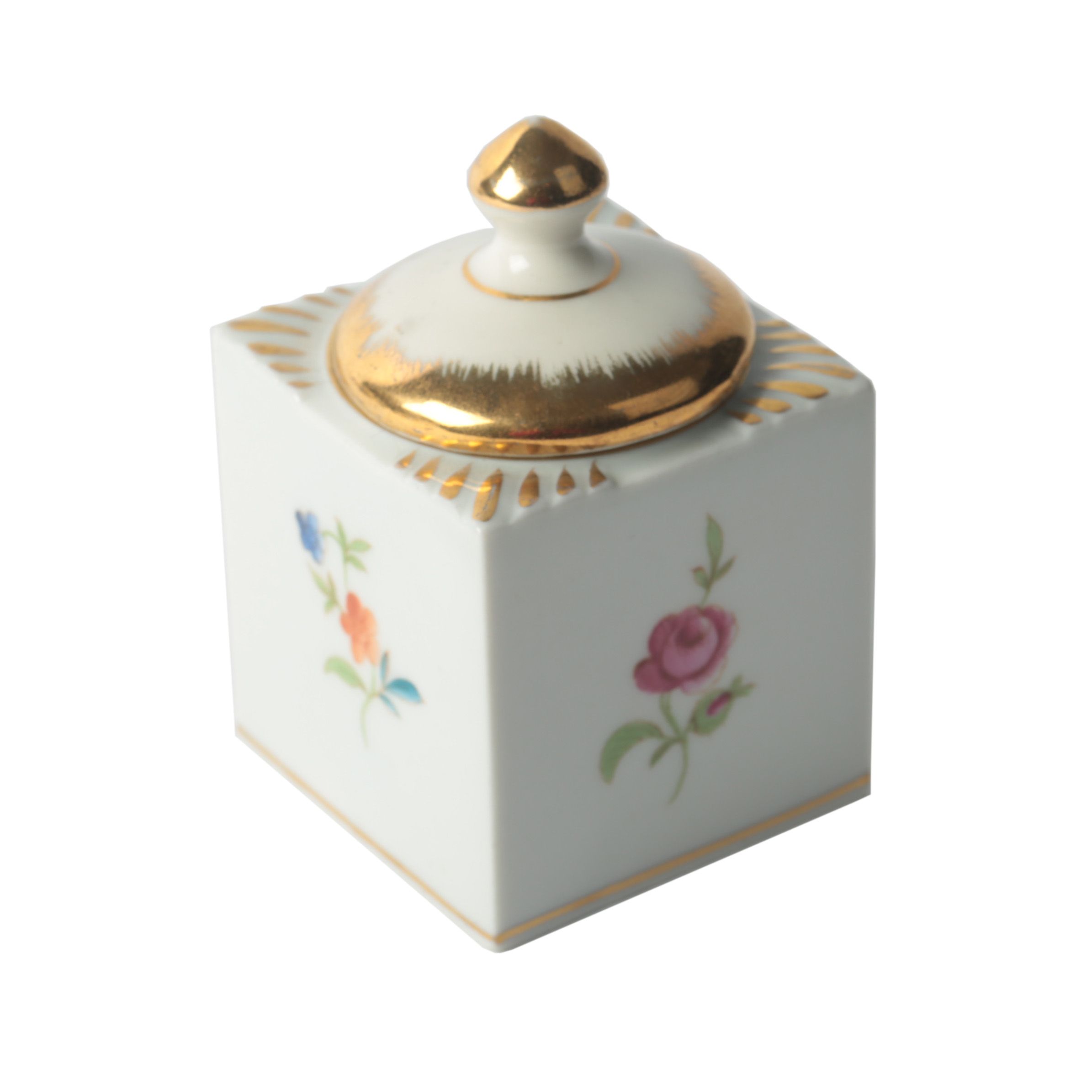 Vintage Herend Hungary Porcelain Inkwell