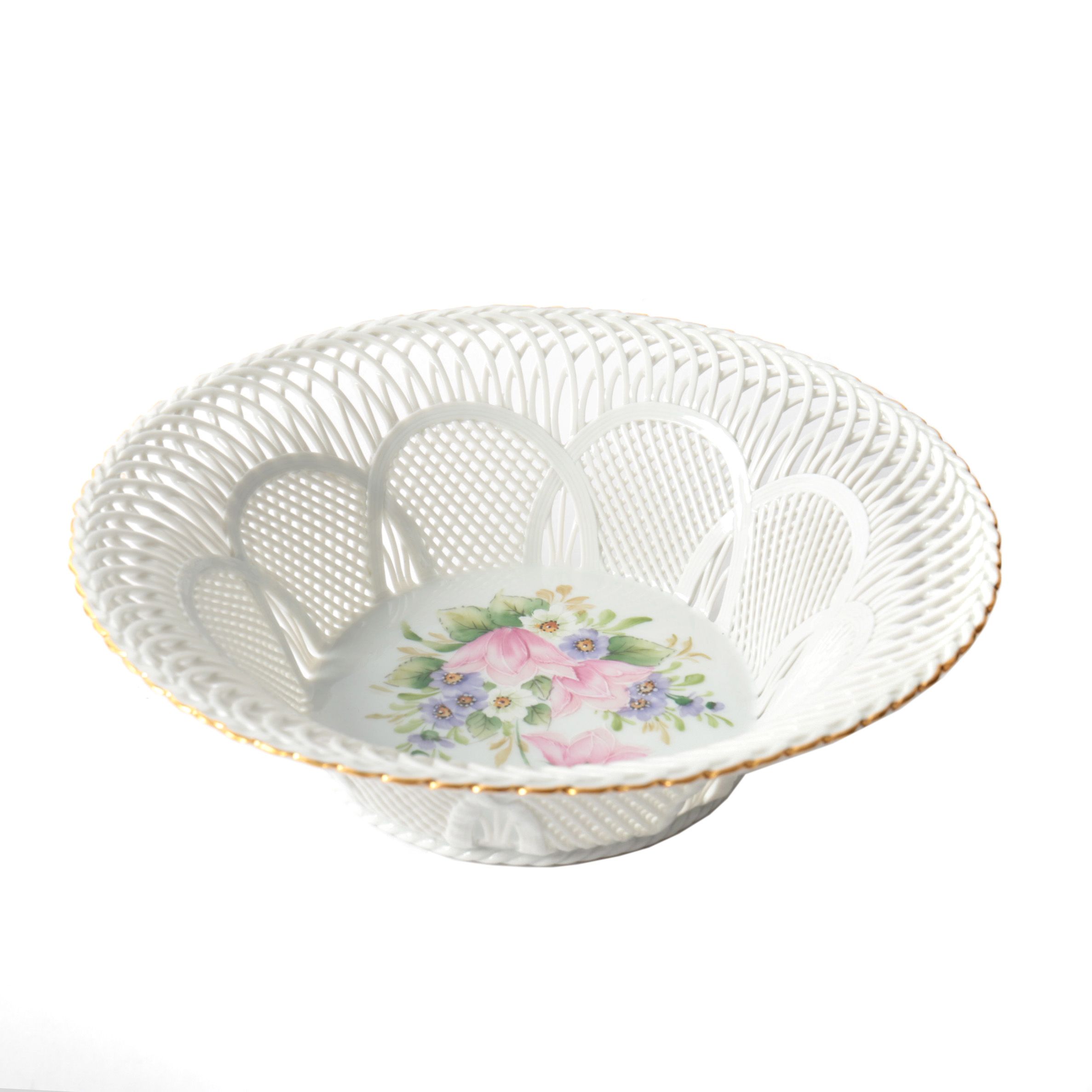 Moga Porcelain Basket Weave Bowl