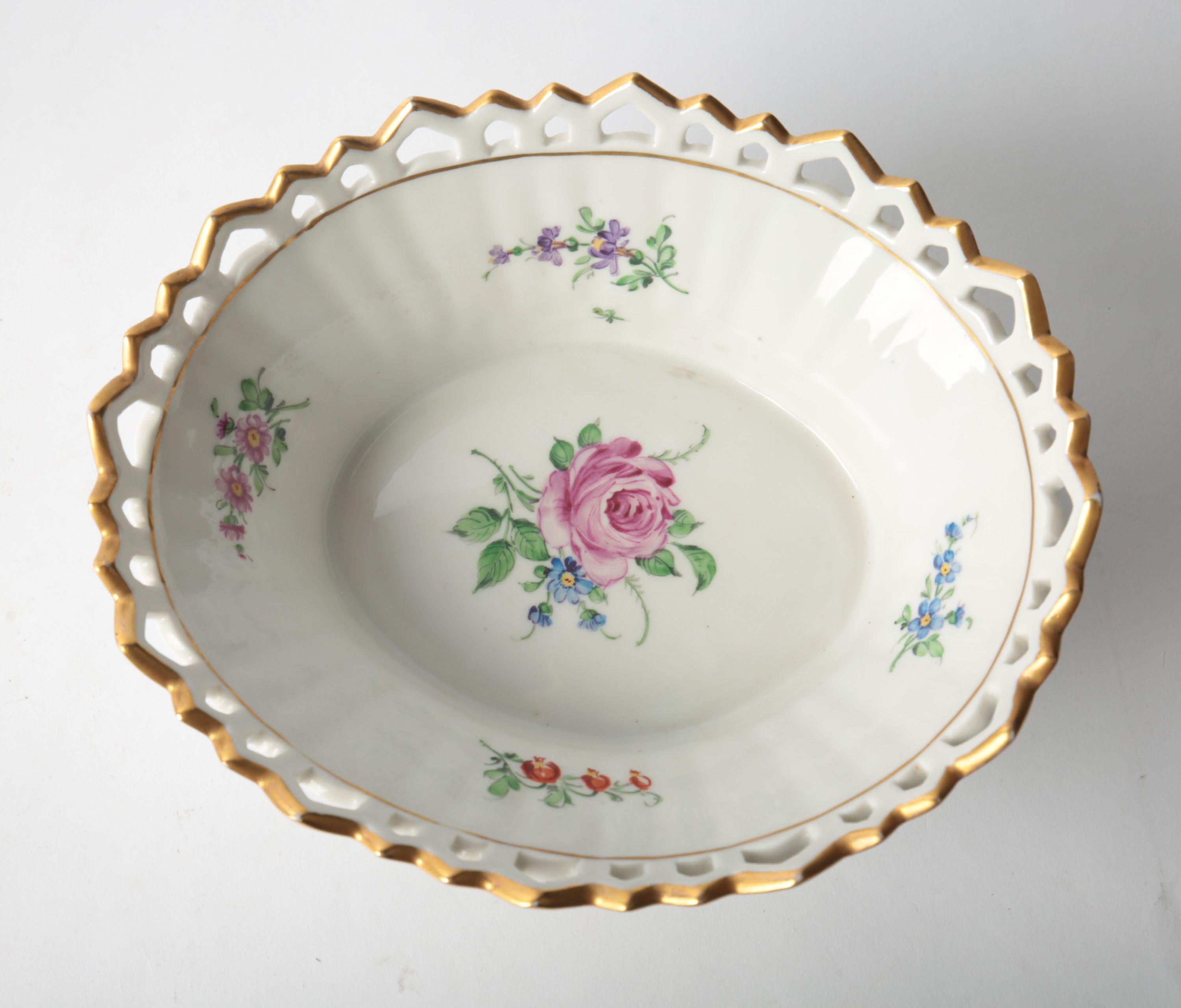 Vintage Von Schierholz Porcelain Footed Dish