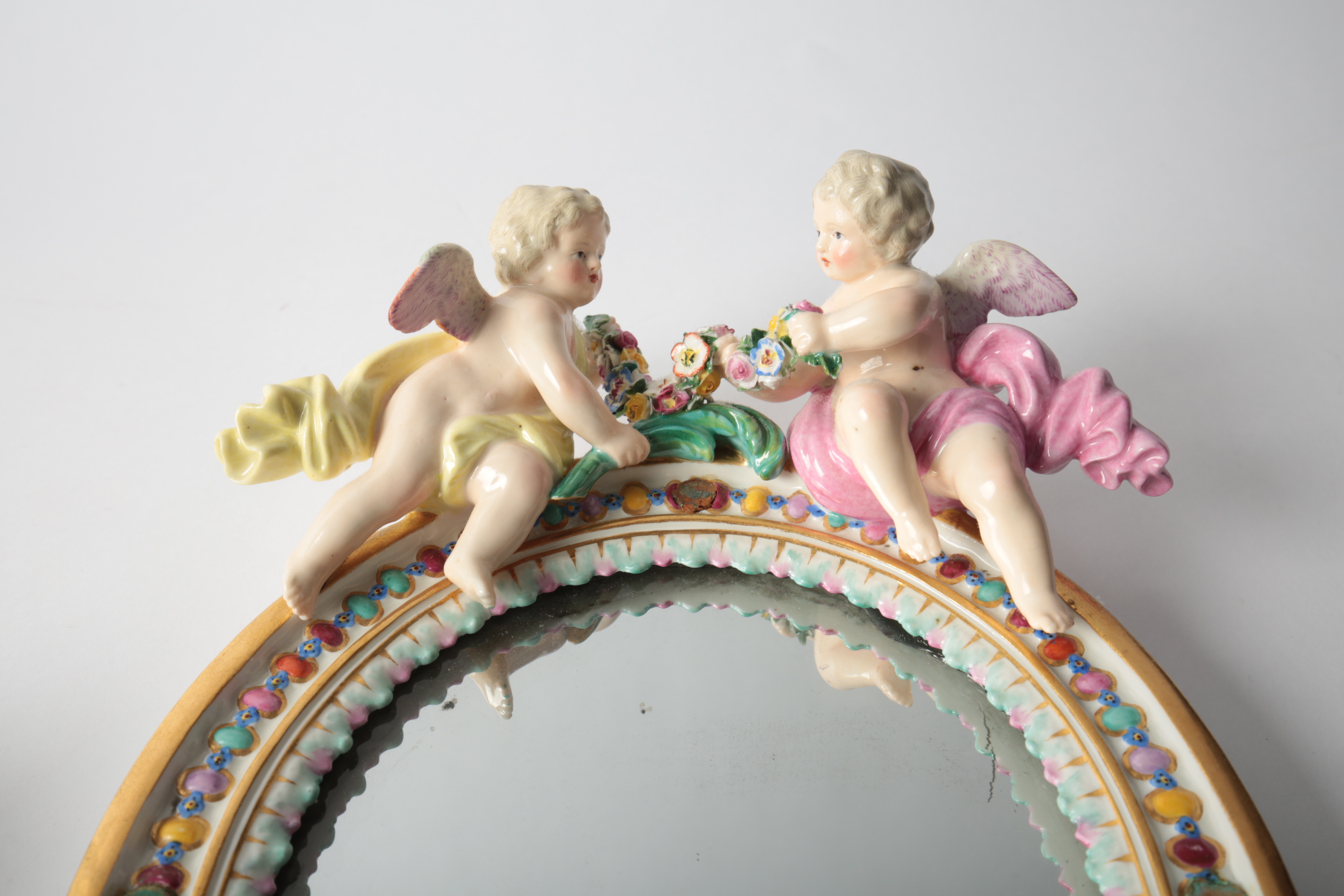 Pair of Porcelain Mirrors with Puti Motif