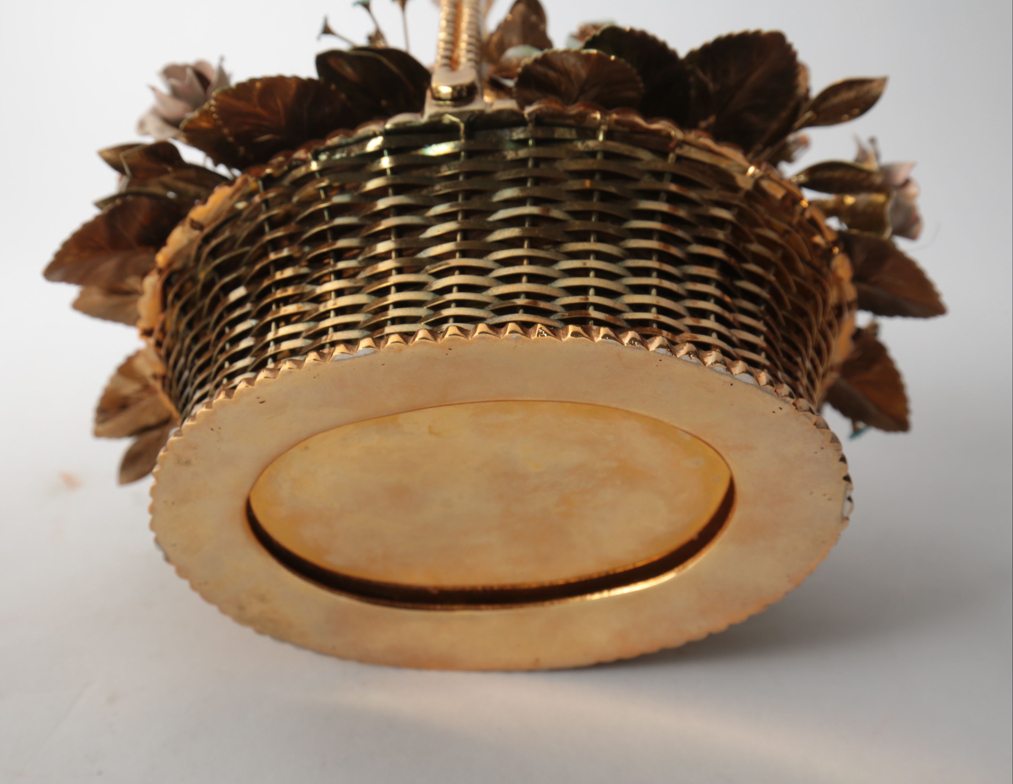 Vintage Group of Enameled Metal Floral Arrangements