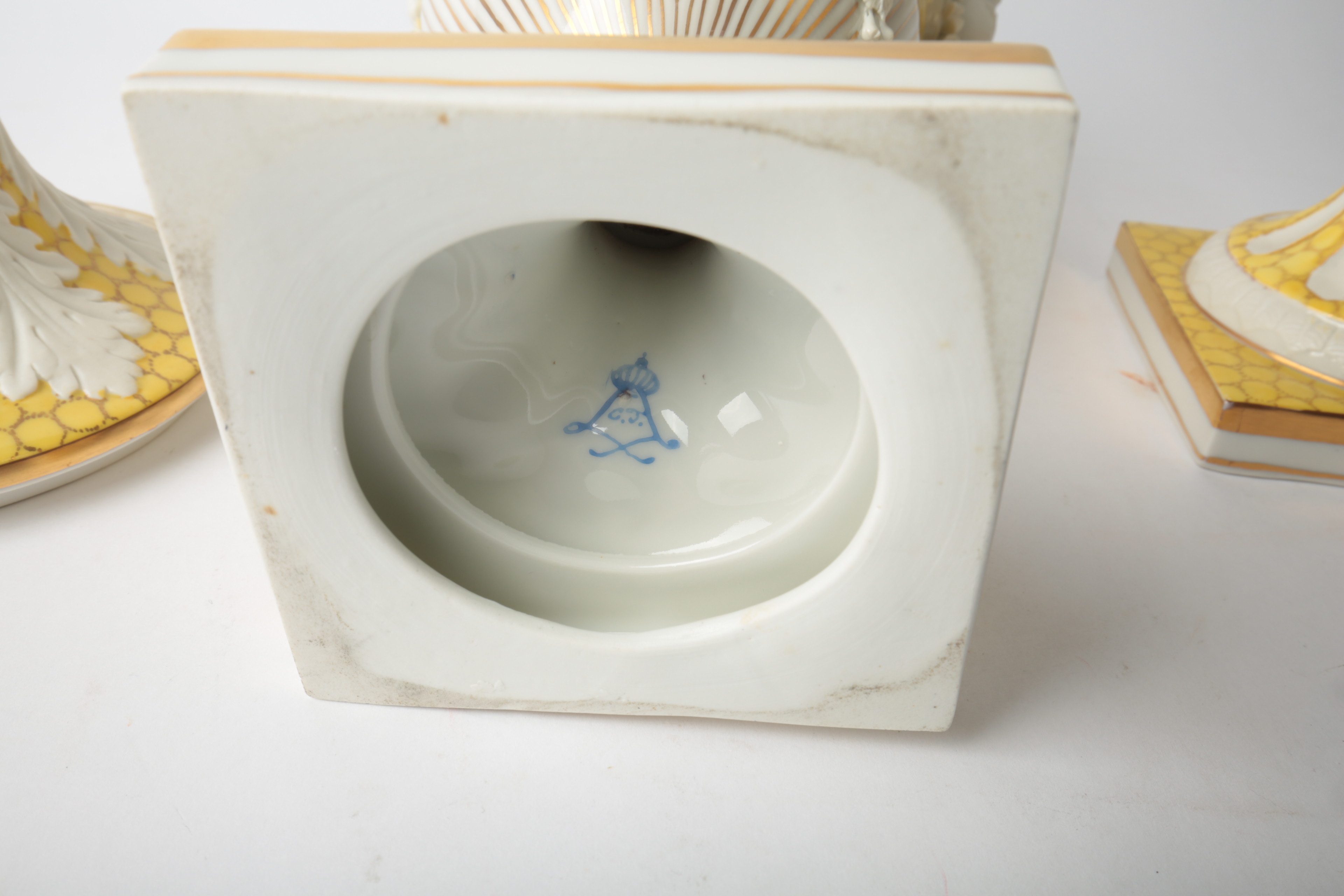 Pair of Carl Thieme Saxonian Porcelain Factory Urns