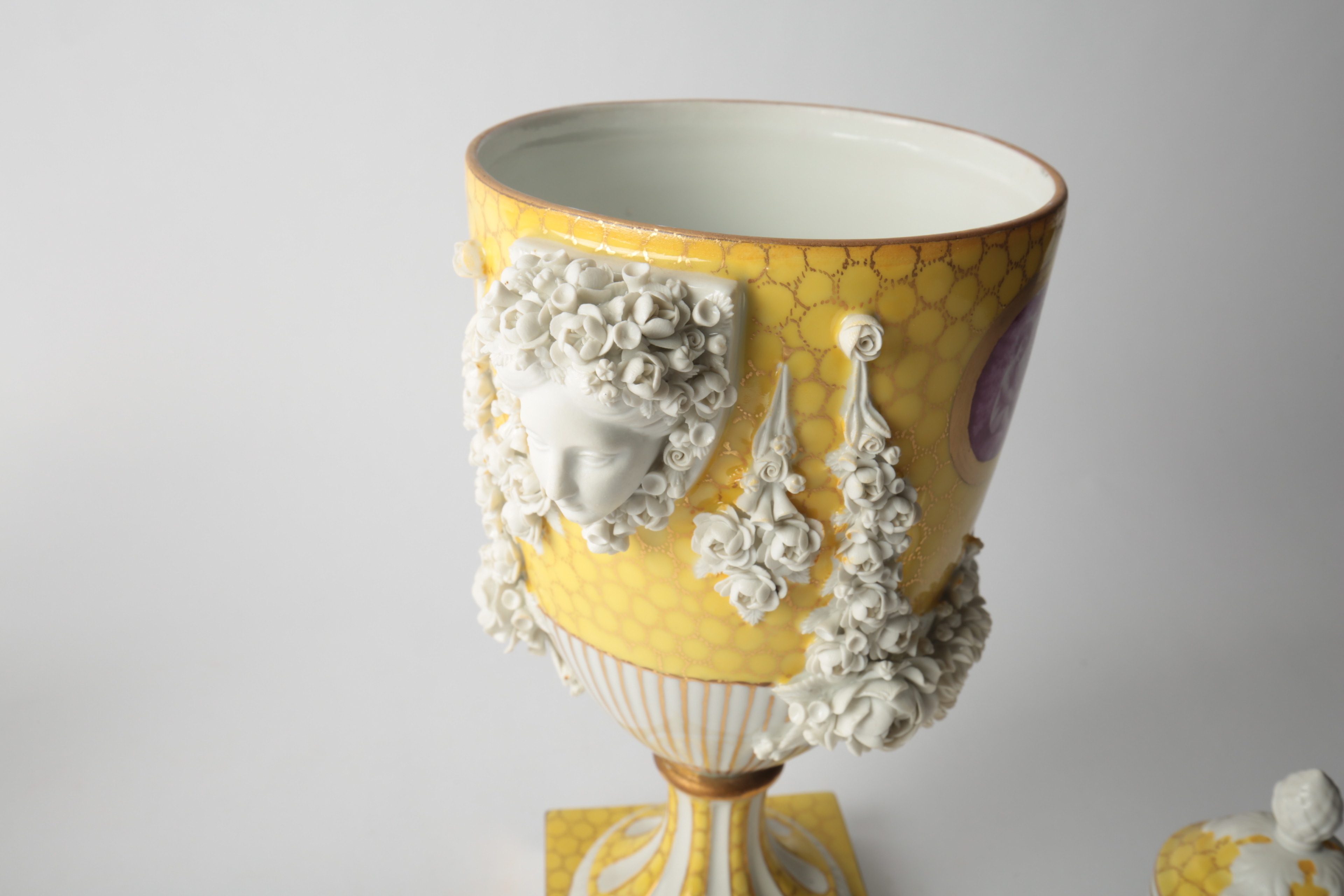 Pair of Carl Thieme Saxonian Porcelain Factory Urns