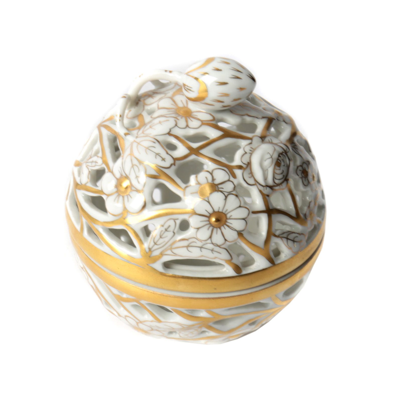 Herend Porcelain Openwork Bonbonnière