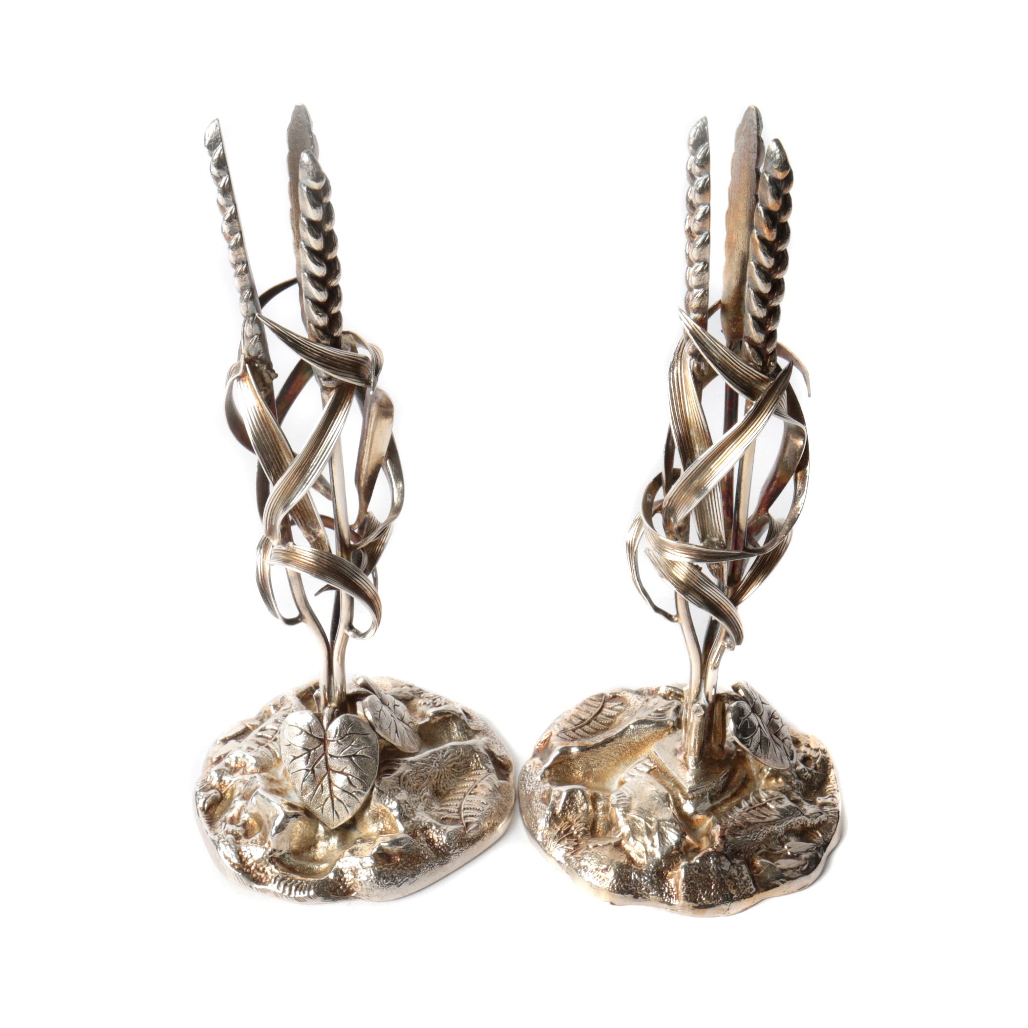 Meriden Britannia Pewter Alloy Candle Holders