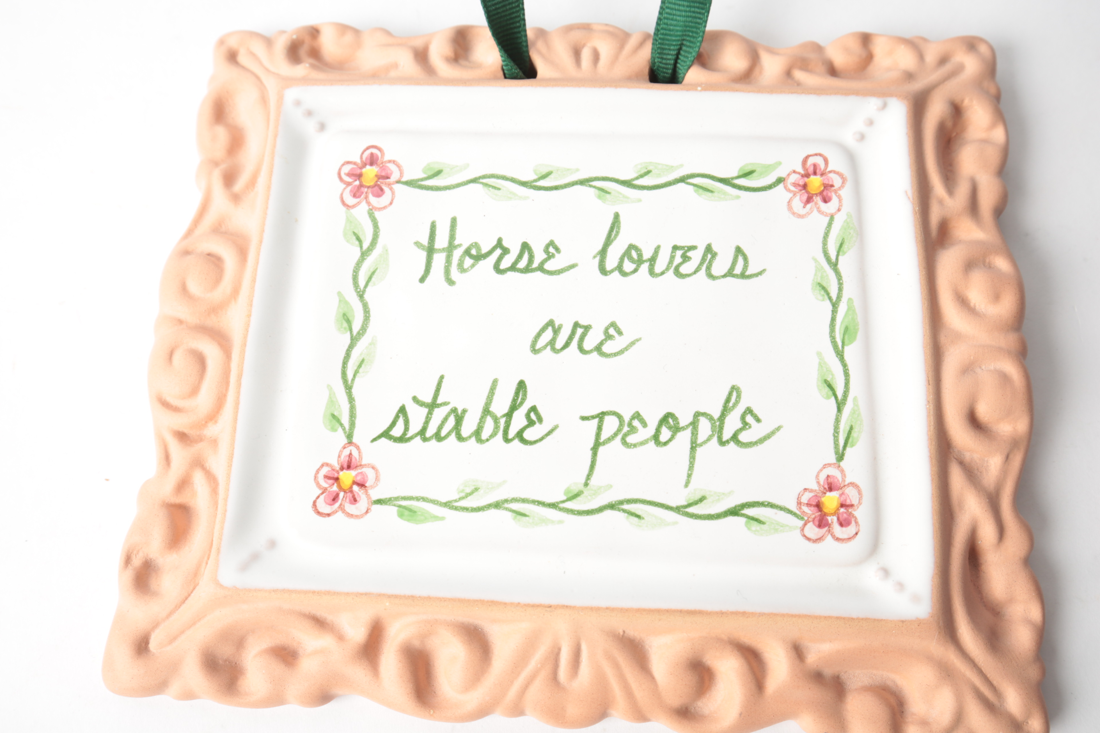 Chanticleer Terracotta Dish and Equestrian Sign