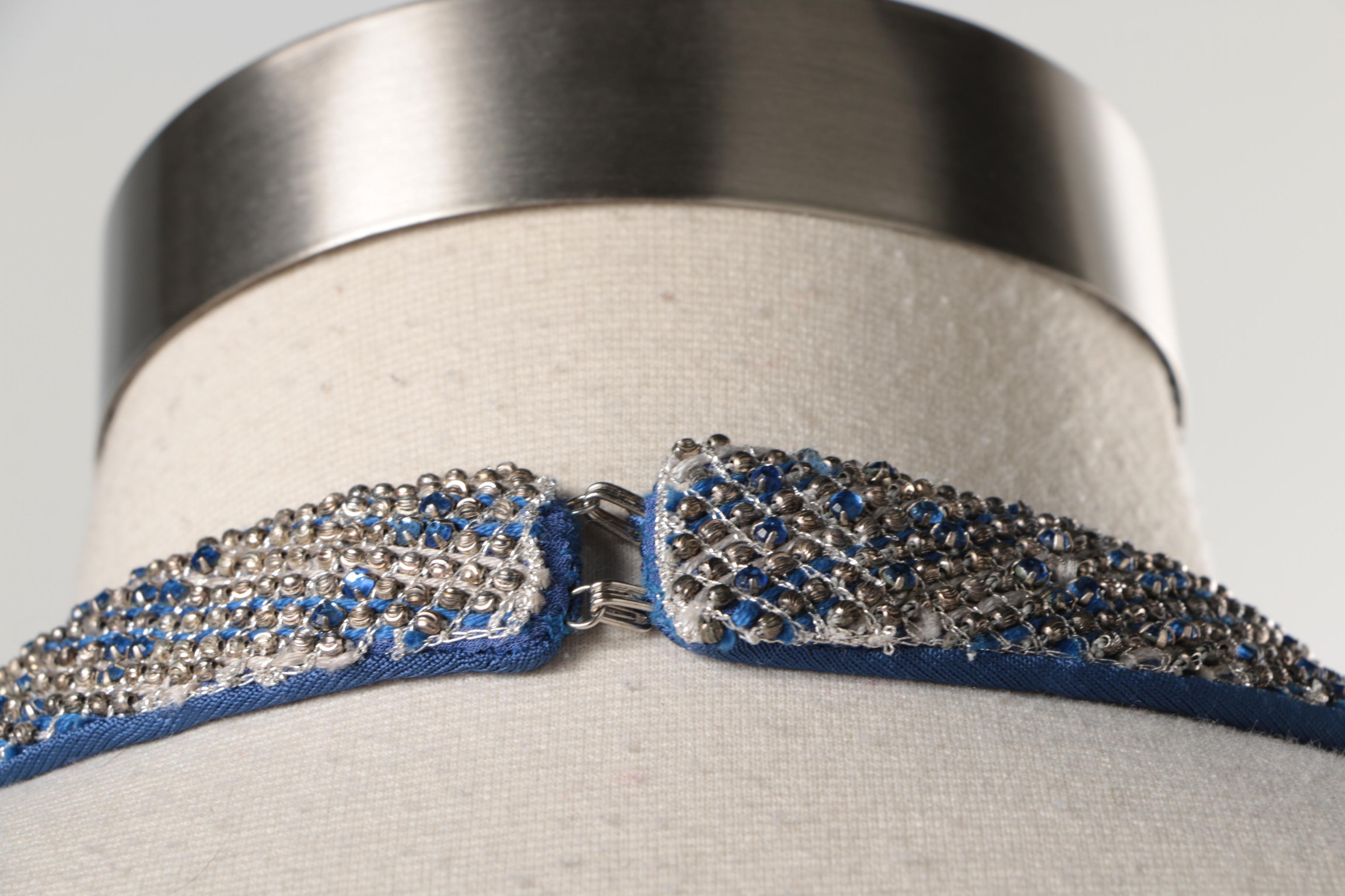 Roberto Cavalli Rhinestone Neckline Evening Dress