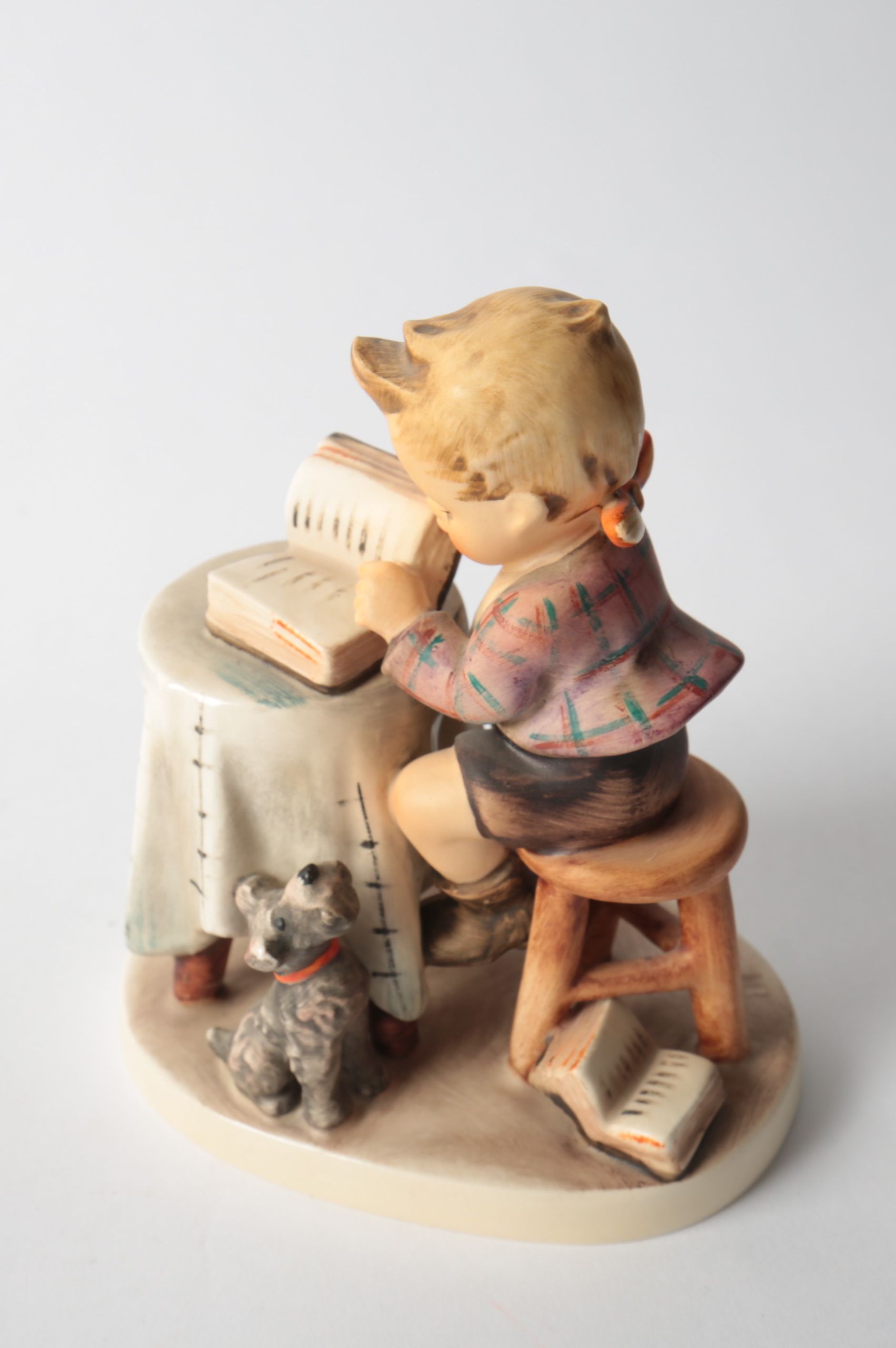 Goebel Hummel Porcelain Figurines "Doll Bath" and "Little Book Keeper"
