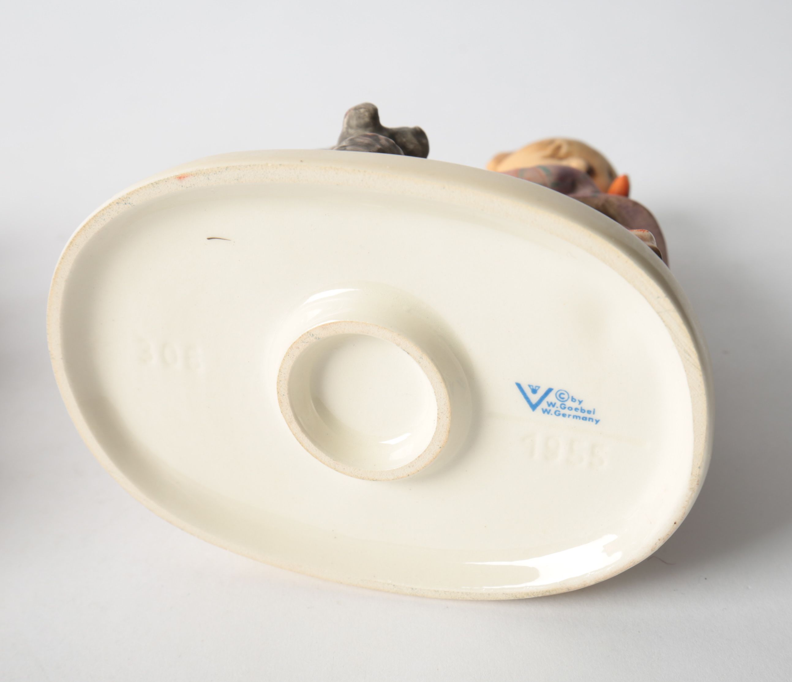 Goebel Hummel Porcelain Figurines "Doll Bath" and "Little Book Keeper"