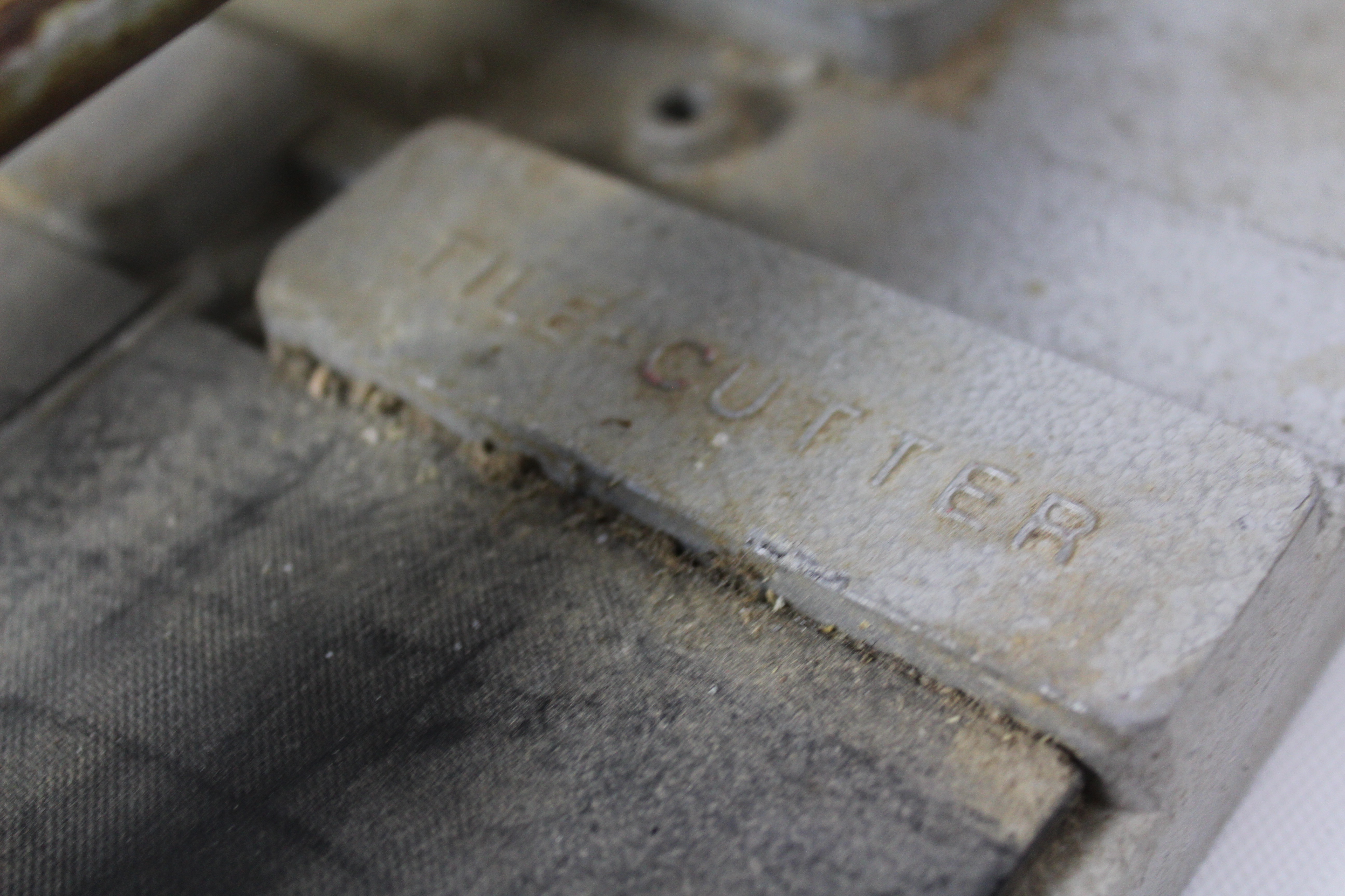 Vintage Tools Including an Arbor Press and Tile Cutter